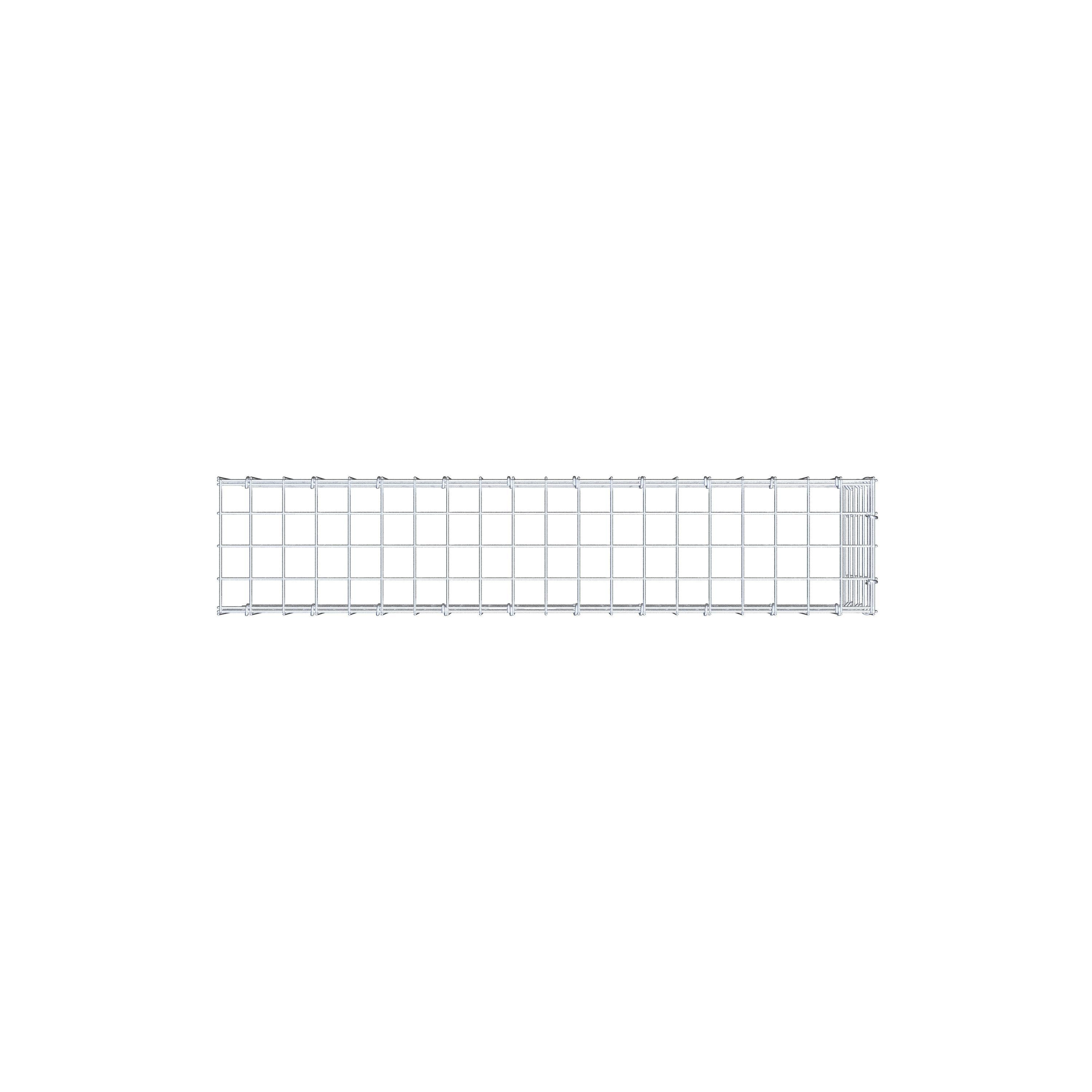 Gabion monté type 4 100 cm x 30 cm x 20 cm (L x H x P), maillage 5 cm x 5 cm, anneau en C