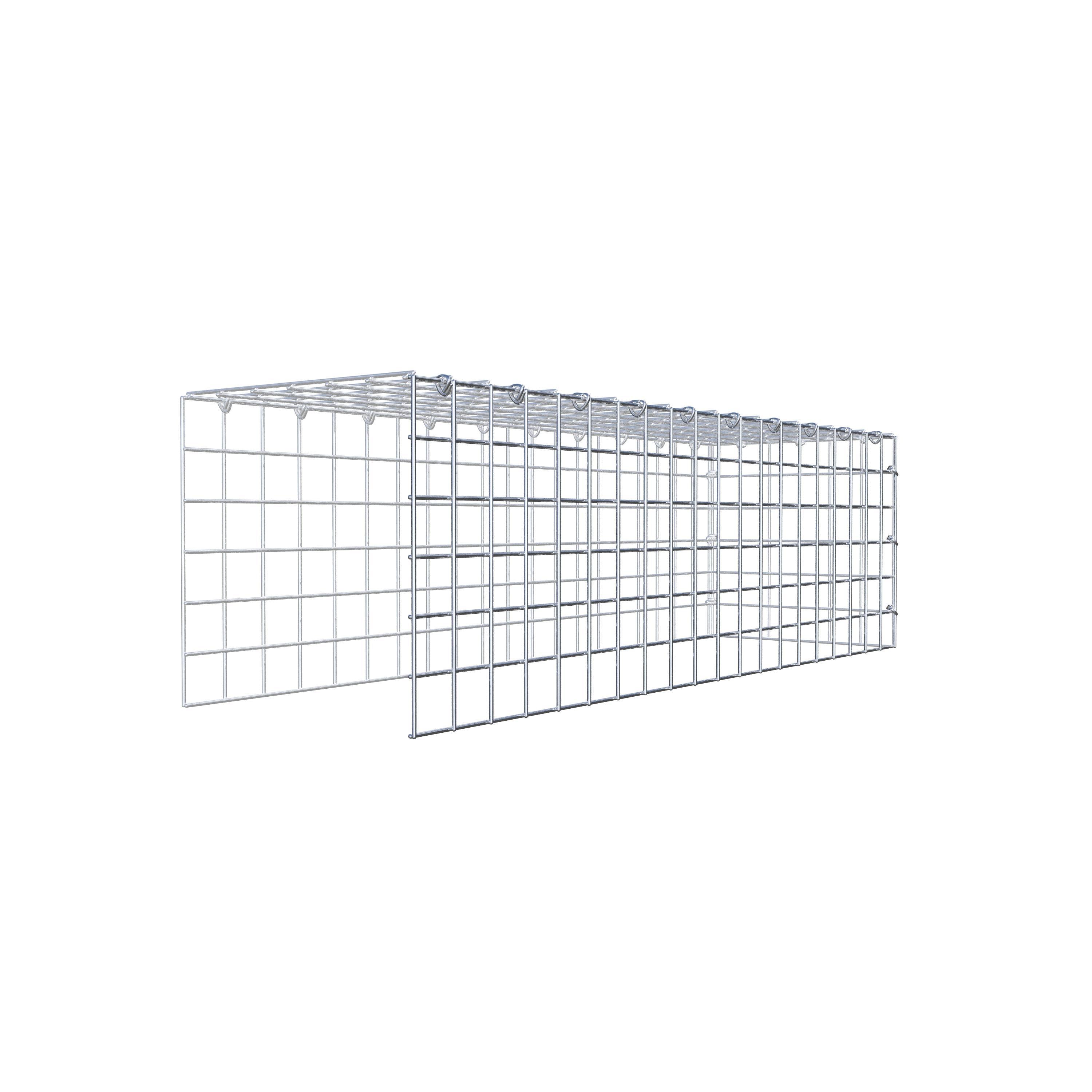 Gabion monté type 4 100 cm x 30 cm x 30 cm (L x H x P), maillage 5 cm x 5 cm, anneau en C