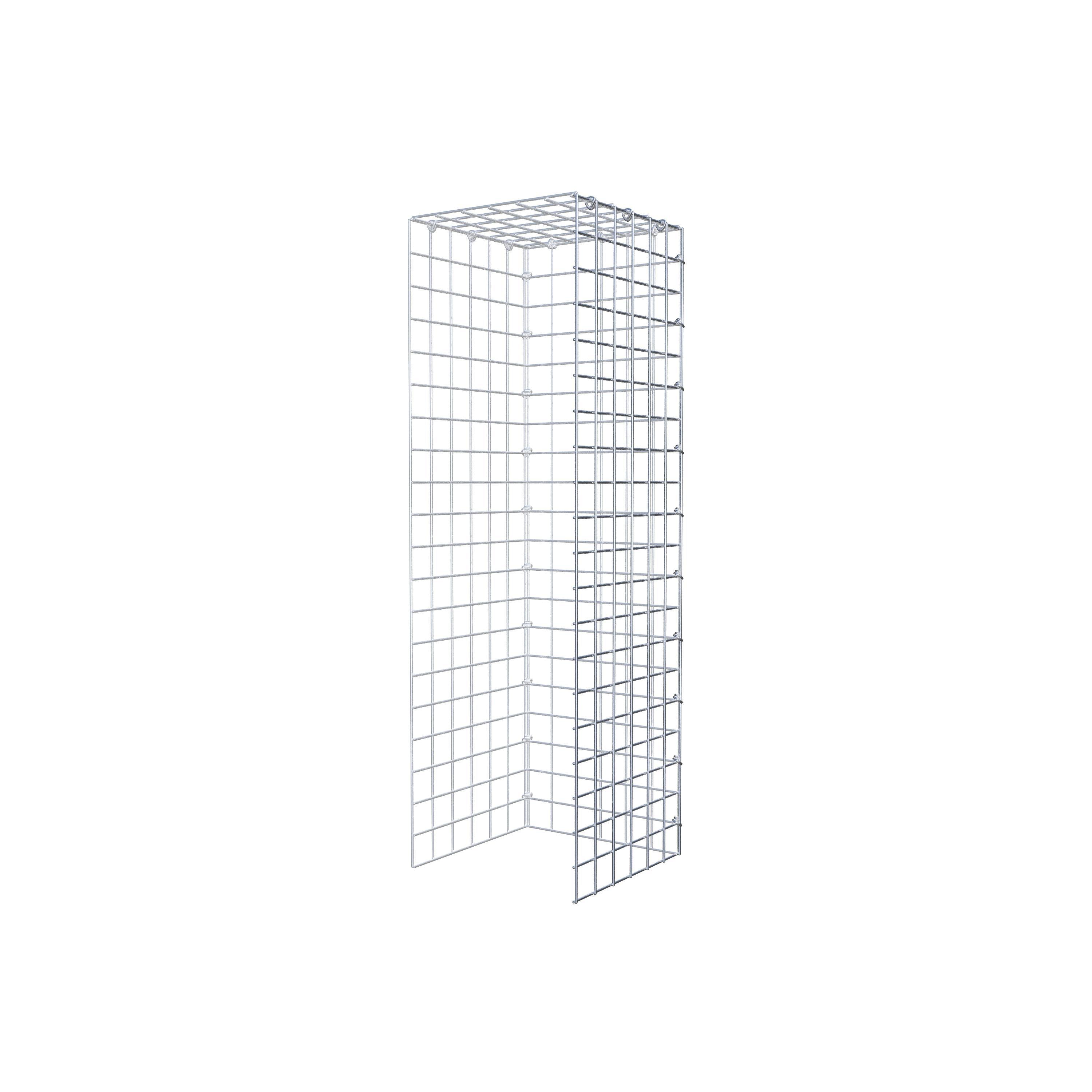 Gabion monté type 4 100 cm x 30 cm x 30 cm (L x H x P), maillage 5 cm x 5 cm, anneau en C