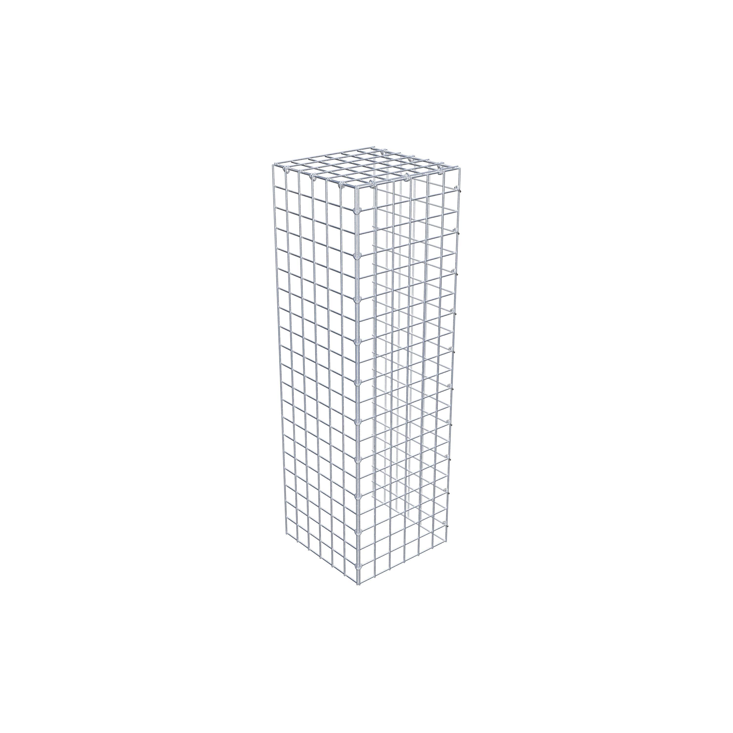 Gabion monté type 4 100 cm x 30 cm x 30 cm (L x H x P), maillage 5 cm x 5 cm, anneau en C