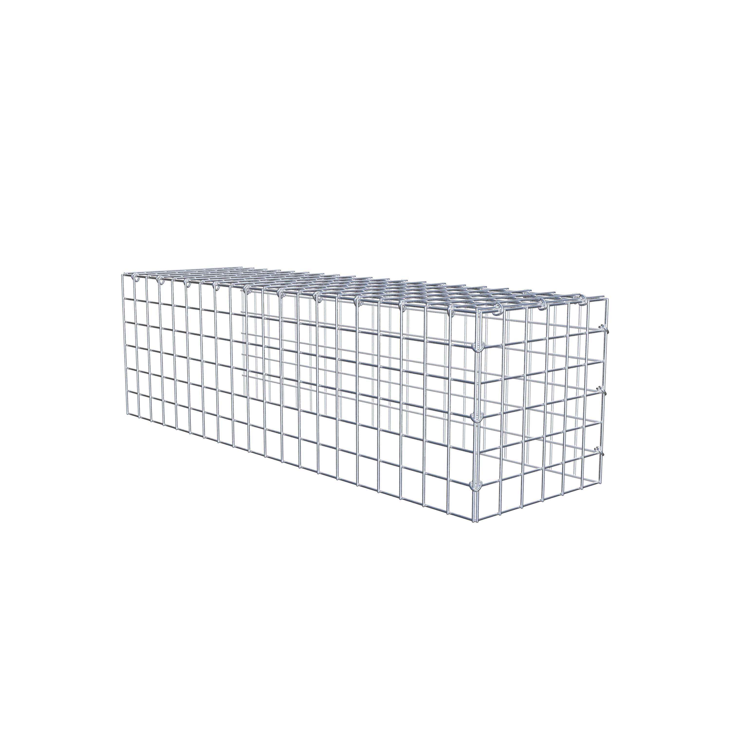 Gabion monté type 4 100 cm x 30 cm x 30 cm (L x H x P), maillage 5 cm x 5 cm, anneau en C