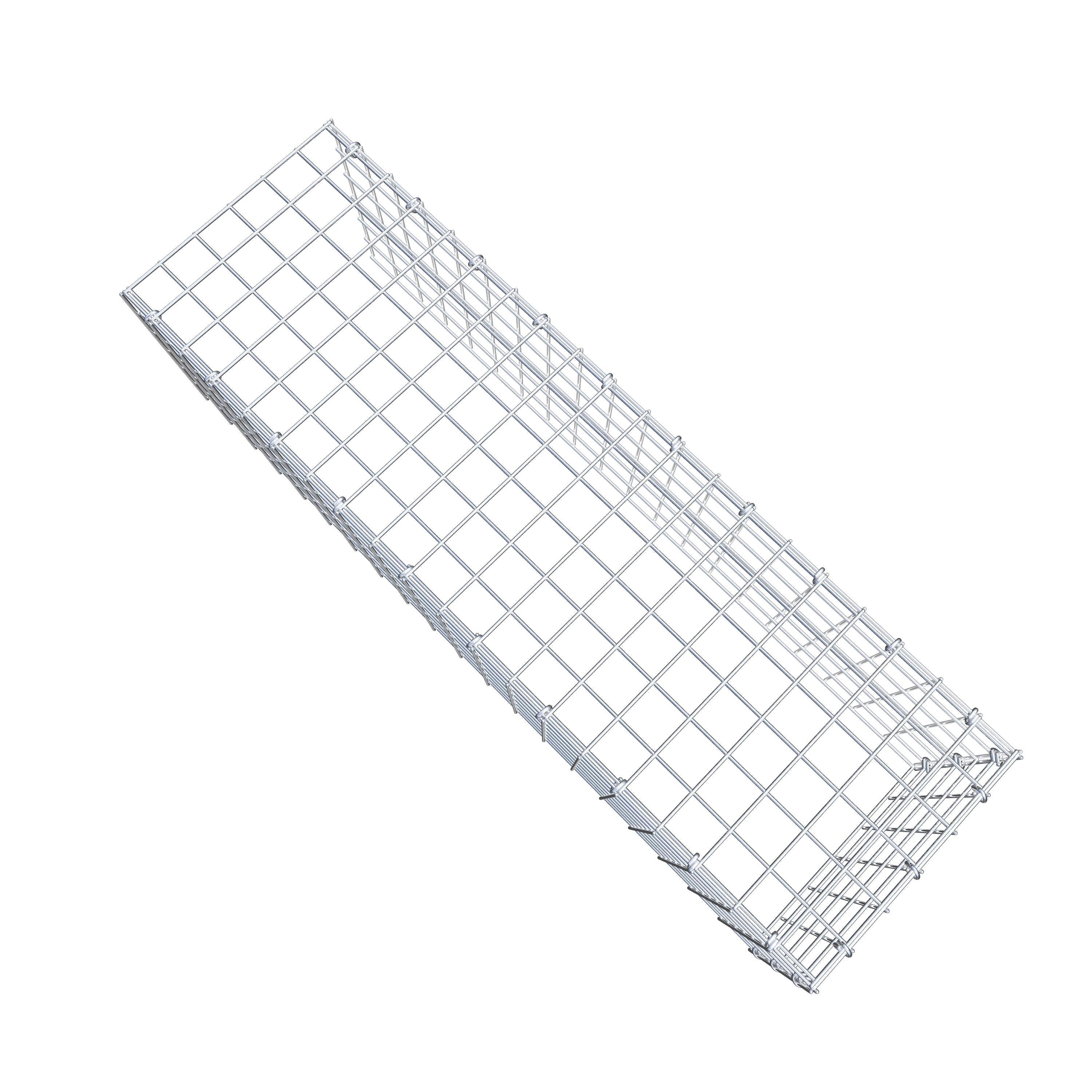 Gabion monté type 4 100 cm x 30 cm x 30 cm (L x H x P), maillage 5 cm x 5 cm, anneau en C