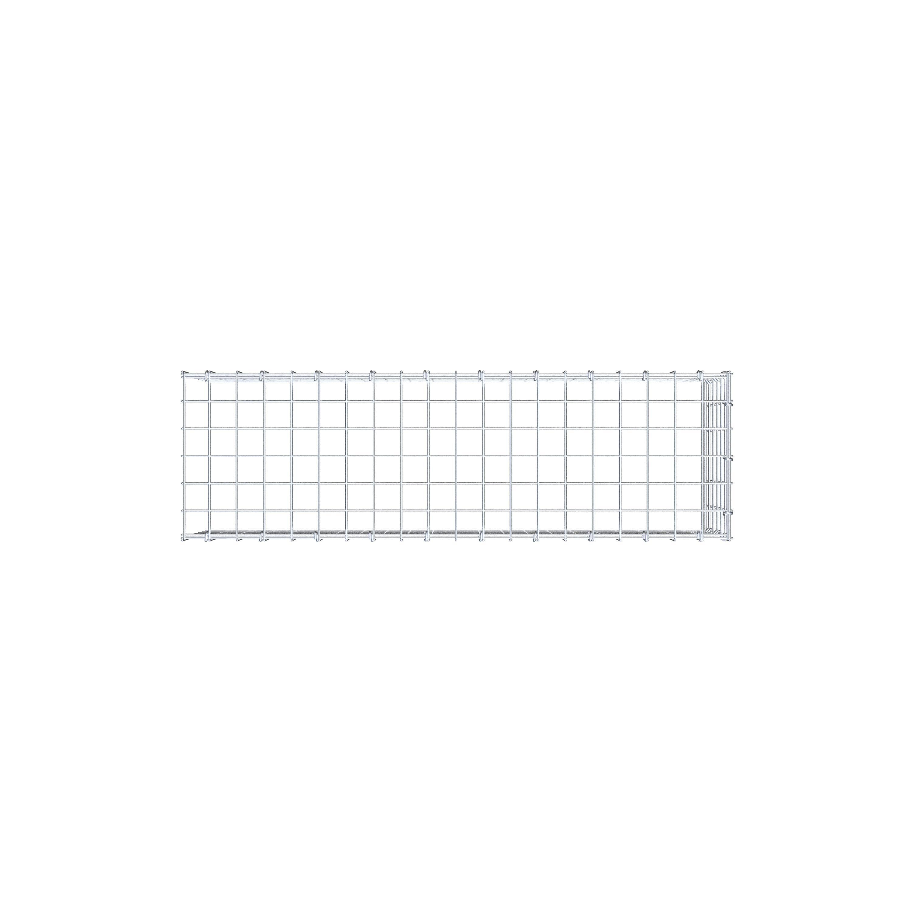 Gabion monté type 4 100 cm x 30 cm x 30 cm (L x H x P), maillage 5 cm x 5 cm, anneau en C