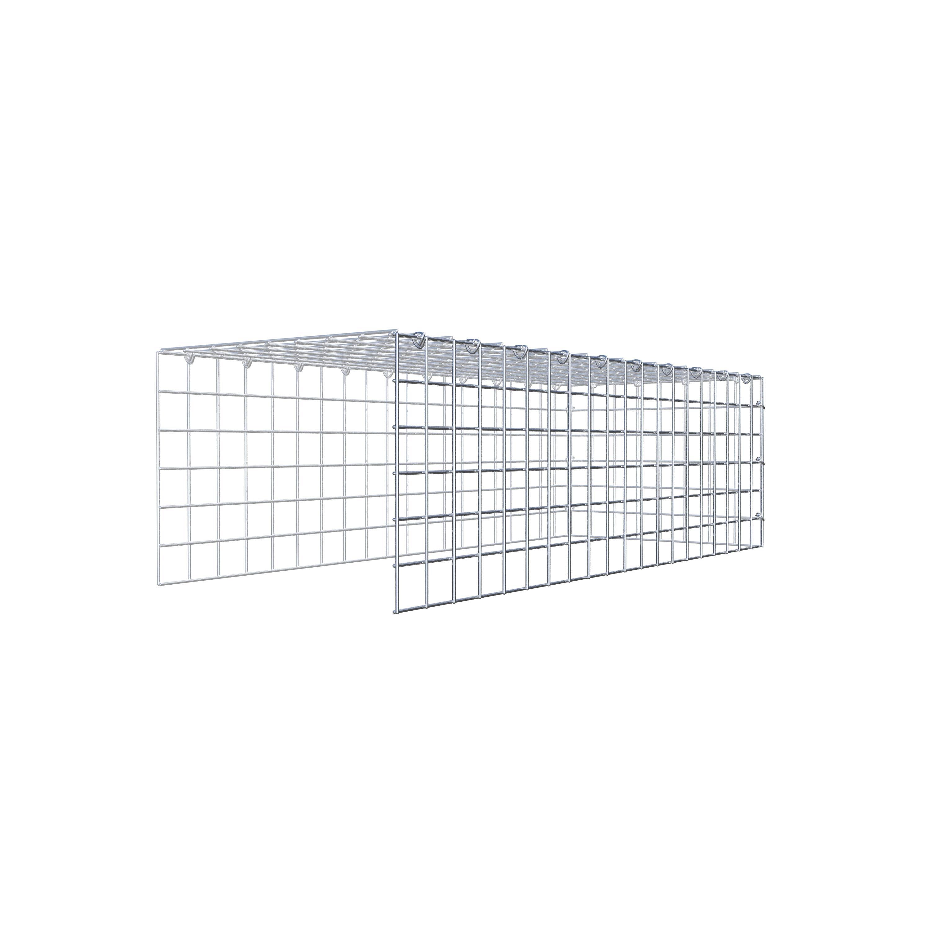 Gabion monté type 4 100 cm x 30 cm x 40 cm (L x H x P), maillage 5 cm x 5 cm, anneau en C