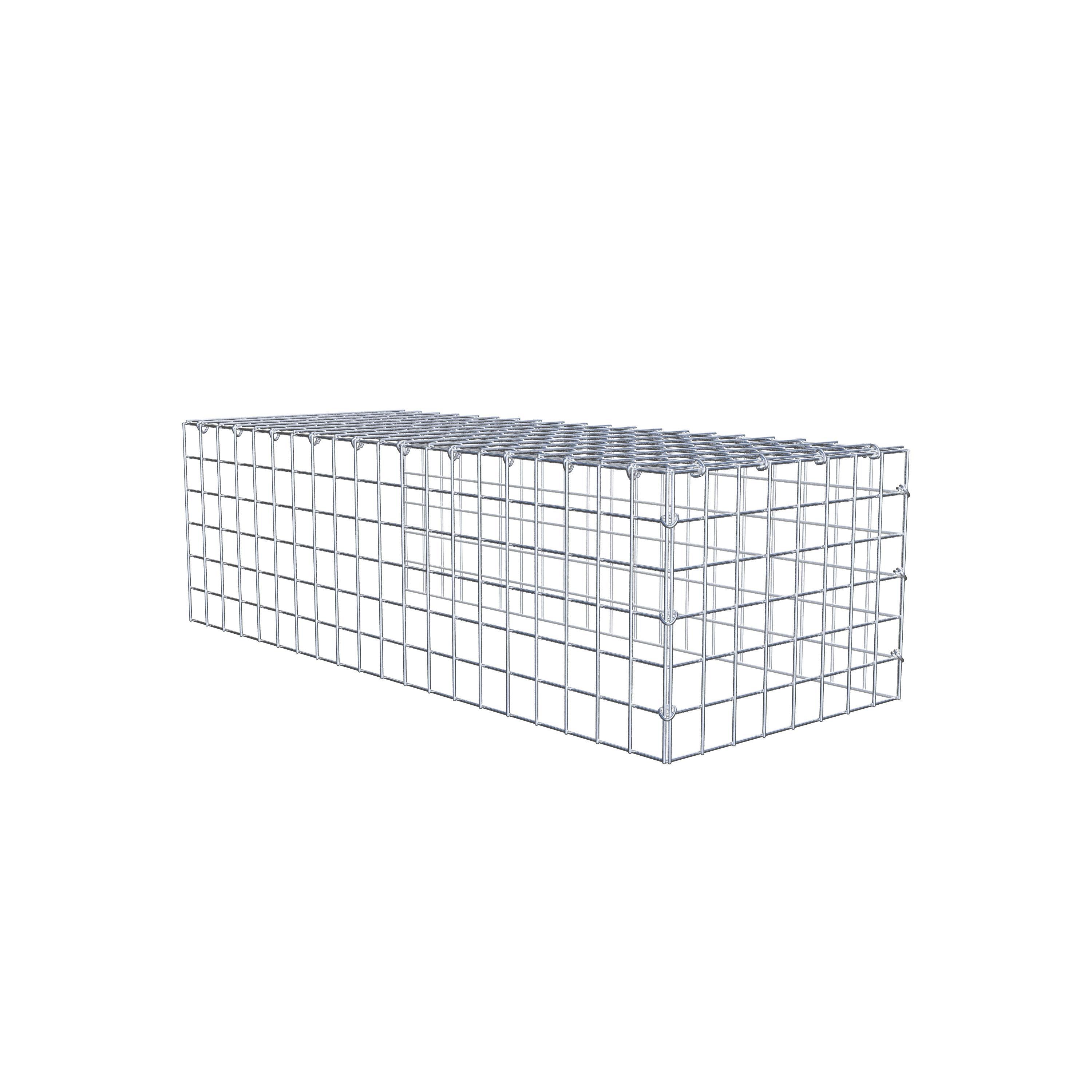 Gabion monté type 4 100 cm x 30 cm x 40 cm (L x H x P), maillage 5 cm x 5 cm, anneau en C