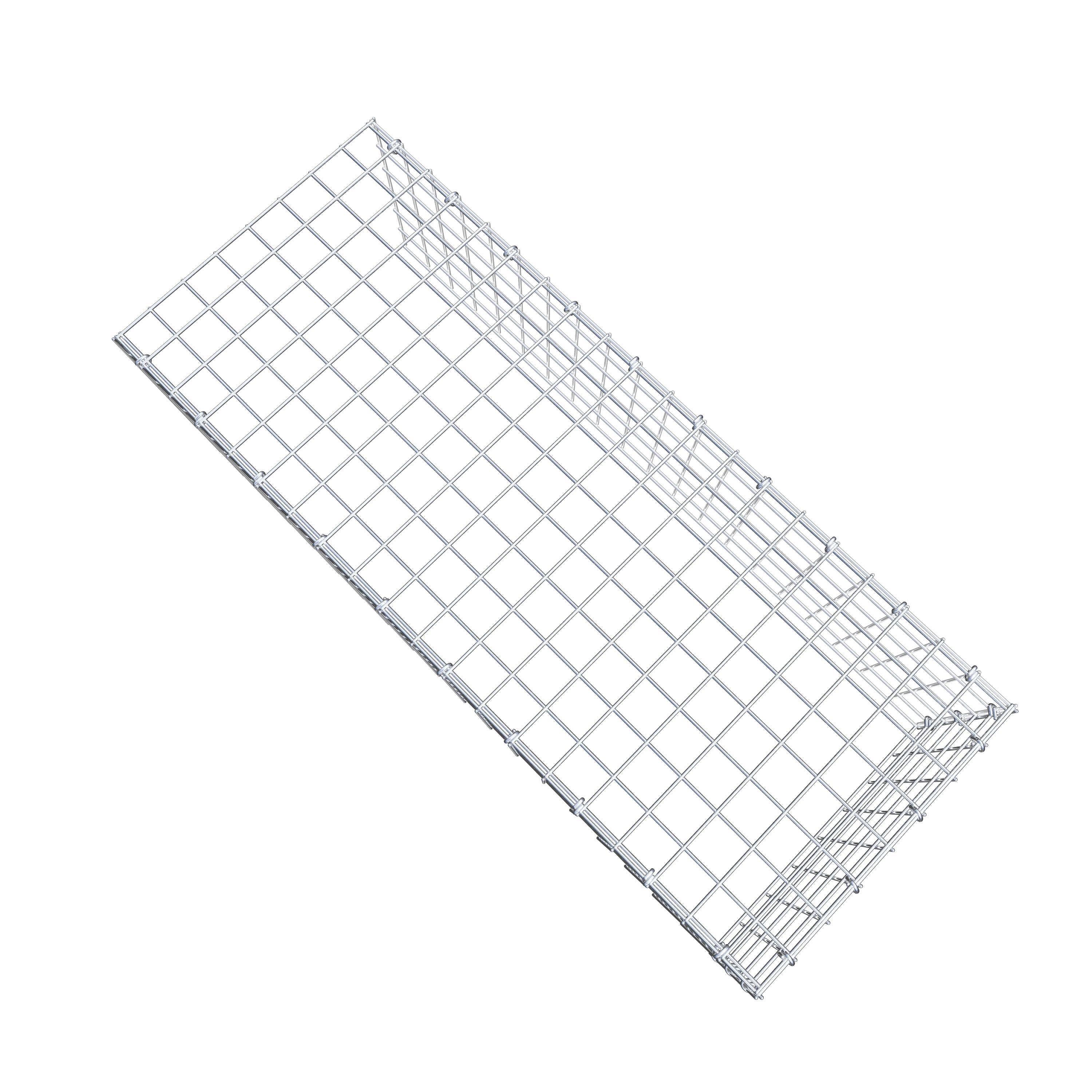 Gabion monté type 4 100 cm x 30 cm x 40 cm (L x H x P), maillage 5 cm x 5 cm, anneau en C