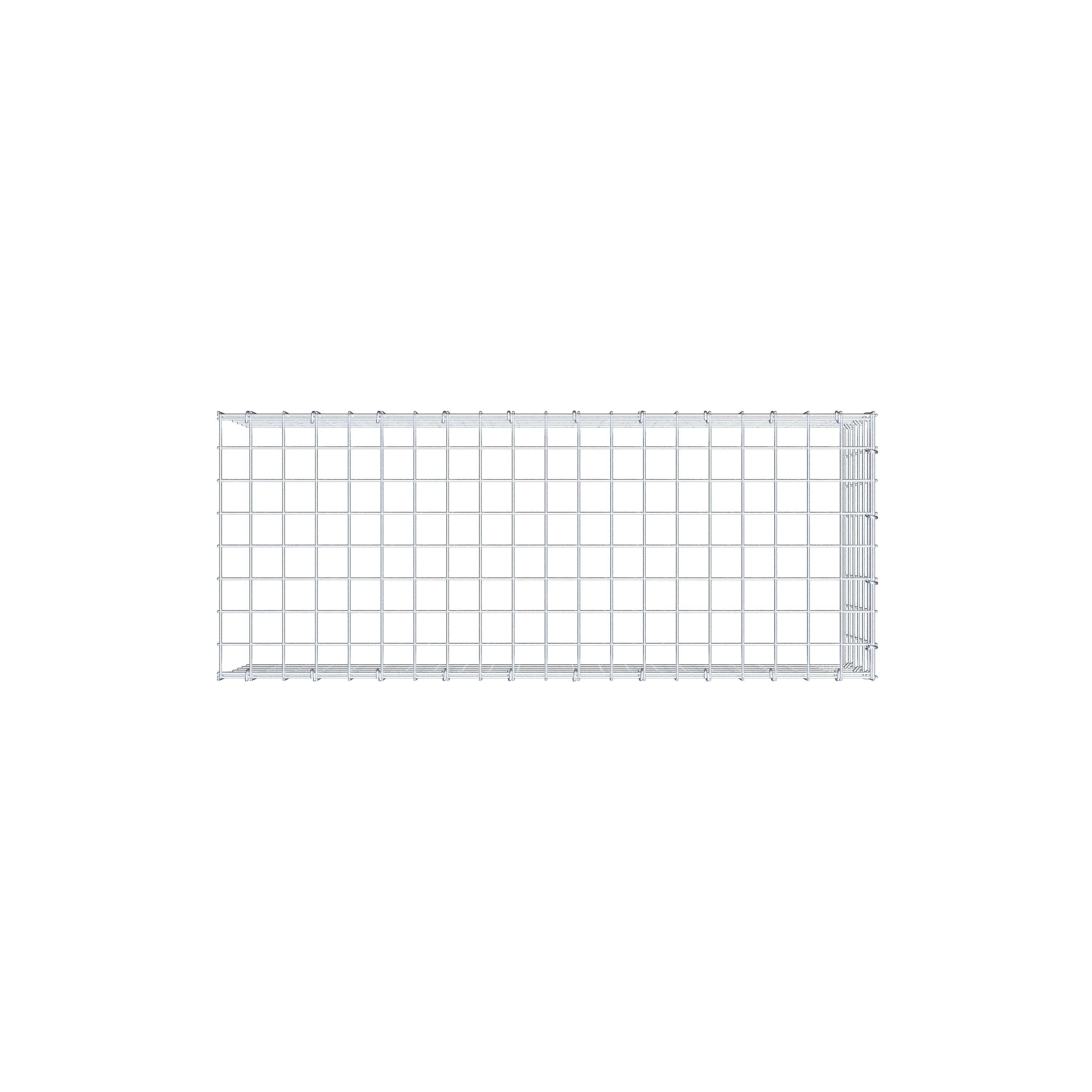 Gabion monté type 4 100 cm x 30 cm x 40 cm (L x H x P), maillage 5 cm x 5 cm, anneau en C