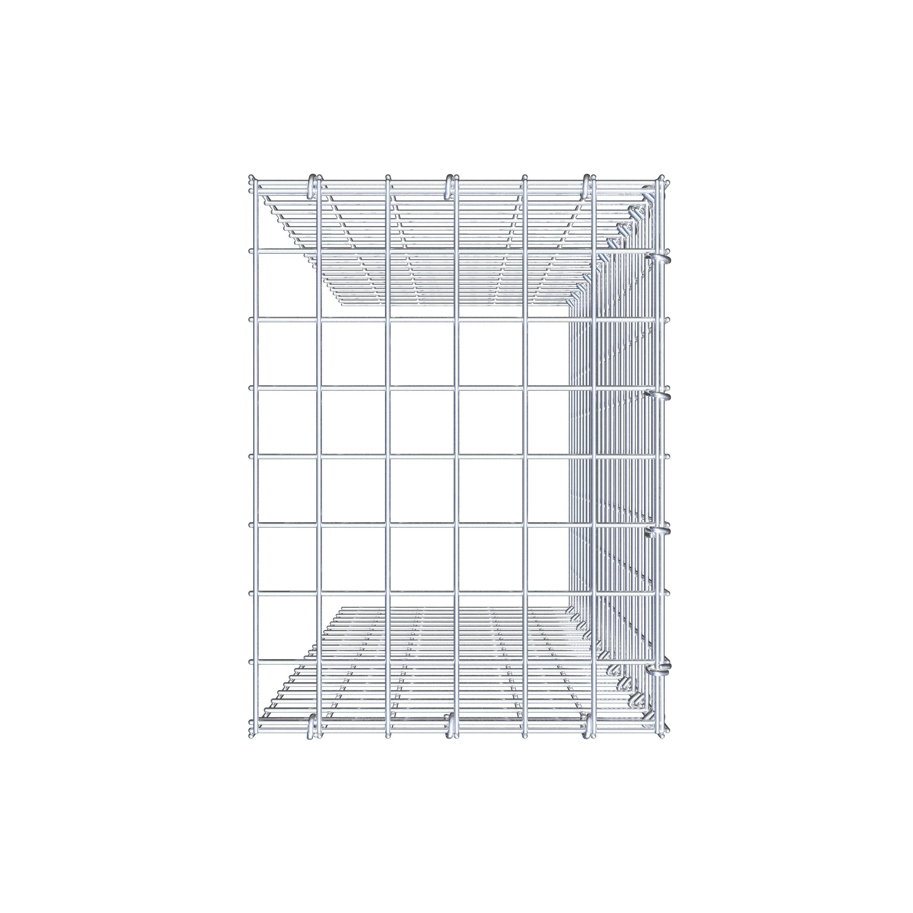 Gabion monté type 4 100 cm x 30 cm x 40 cm (L x H x P), maillage 5 cm x 5 cm, anneau en C