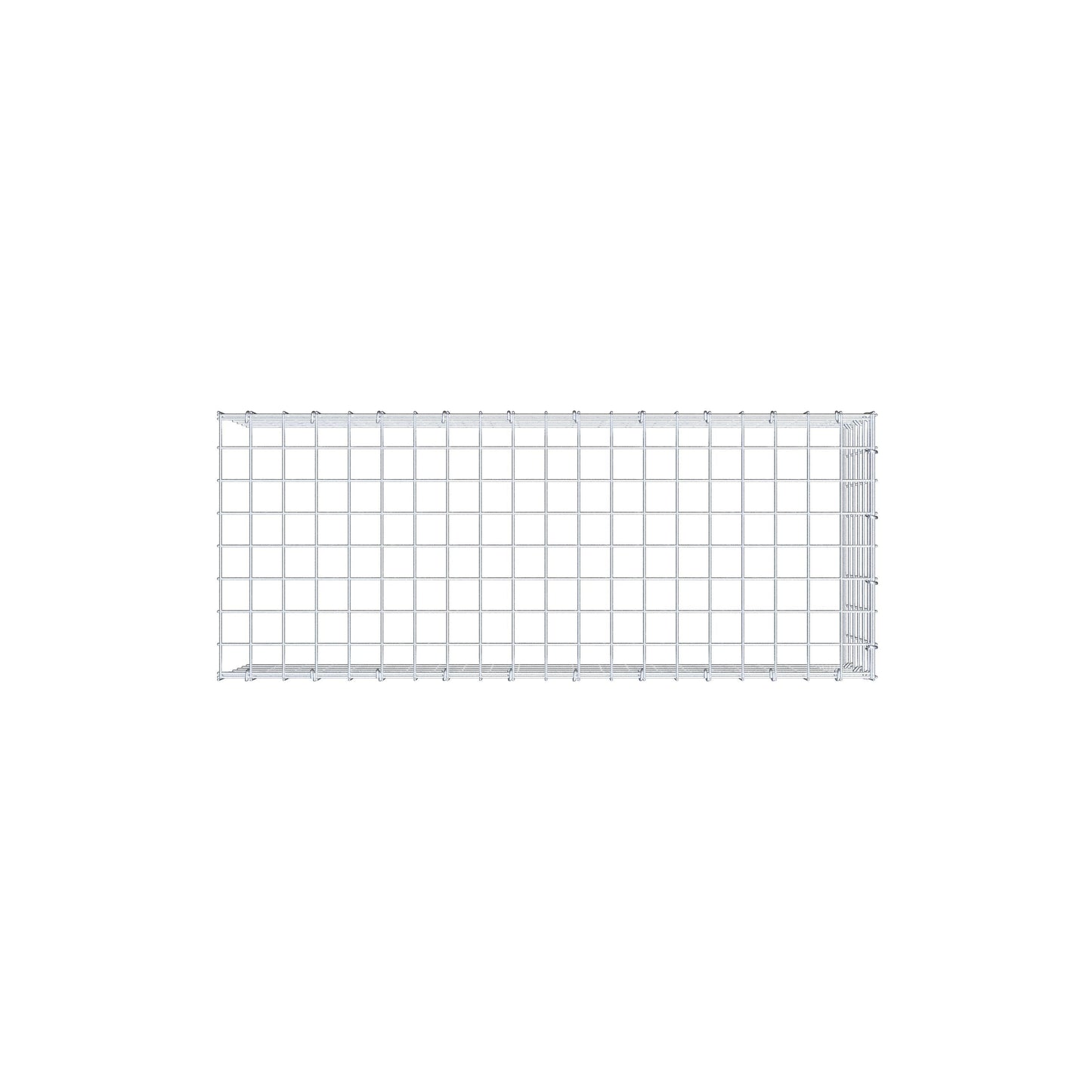 Mounted gabion type 4 100 cm x 30 cm x 40 cm (L x H x D), mesh size 5 cm x 5 cm, C-ring