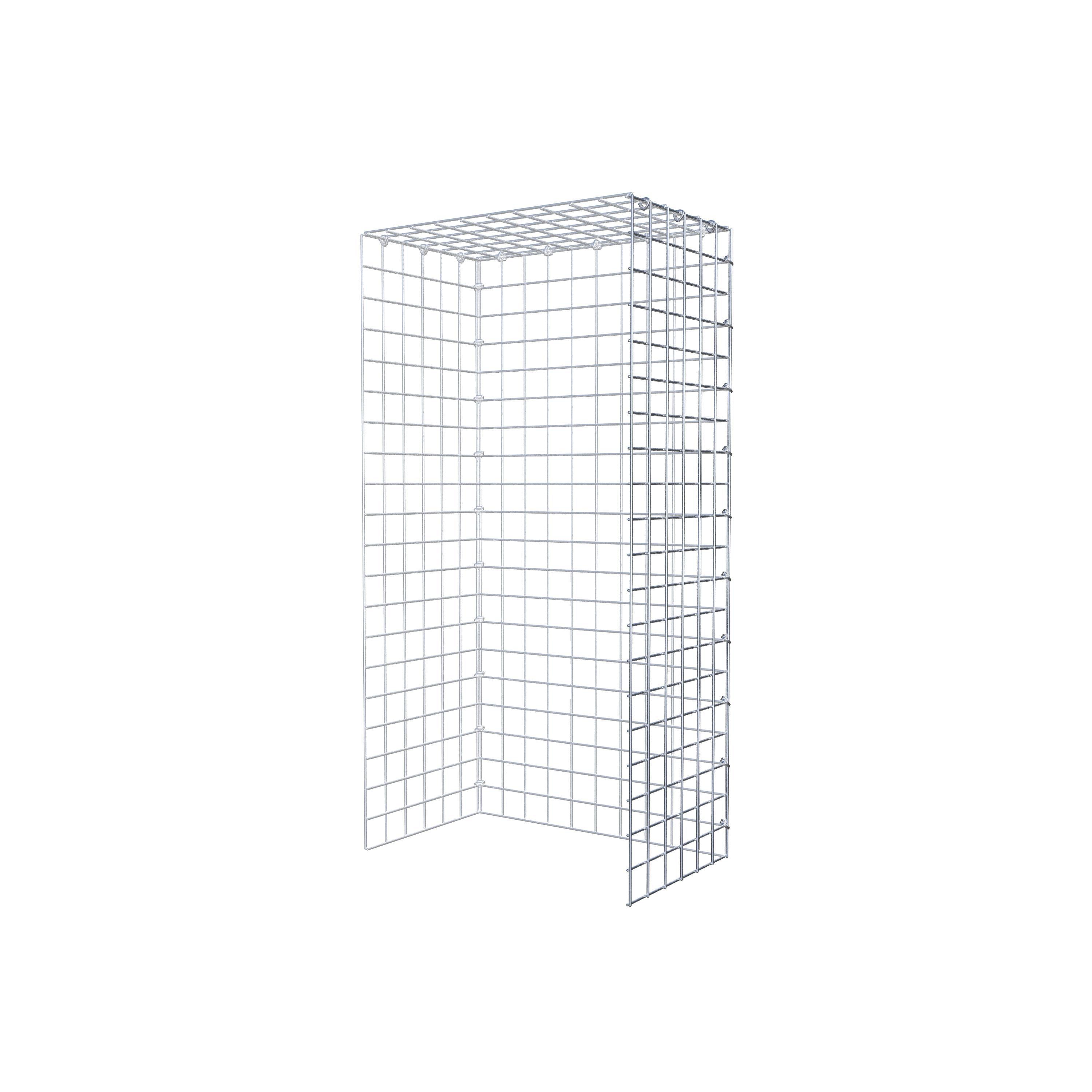 Gabion monté type 4 100 cm x 30 cm x 50 cm (L x H x P), maillage 5 cm x 5 cm, anneau en C