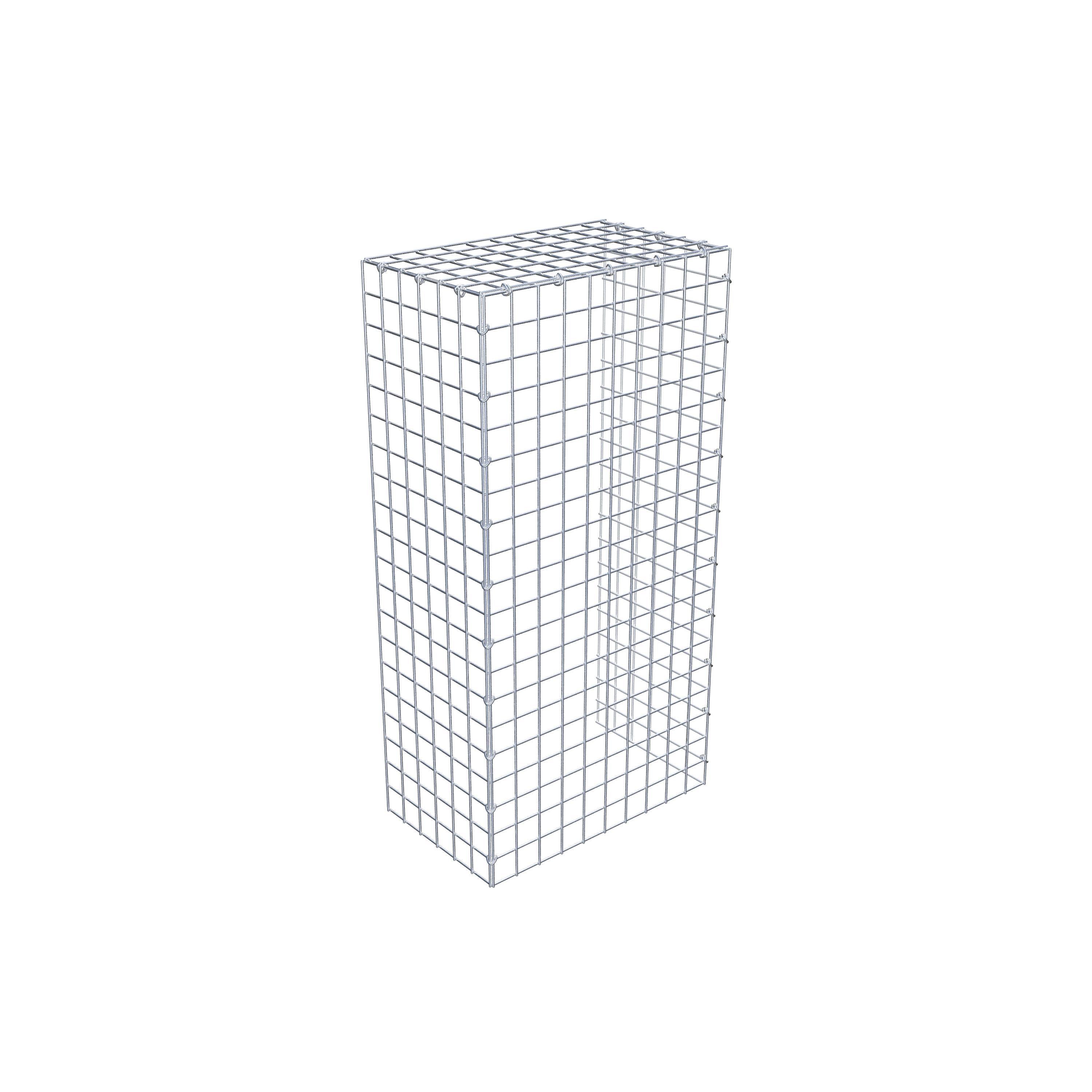 Gabion monté type 4 100 cm x 30 cm x 50 cm (L x H x P), maillage 5 cm x 5 cm, anneau en C