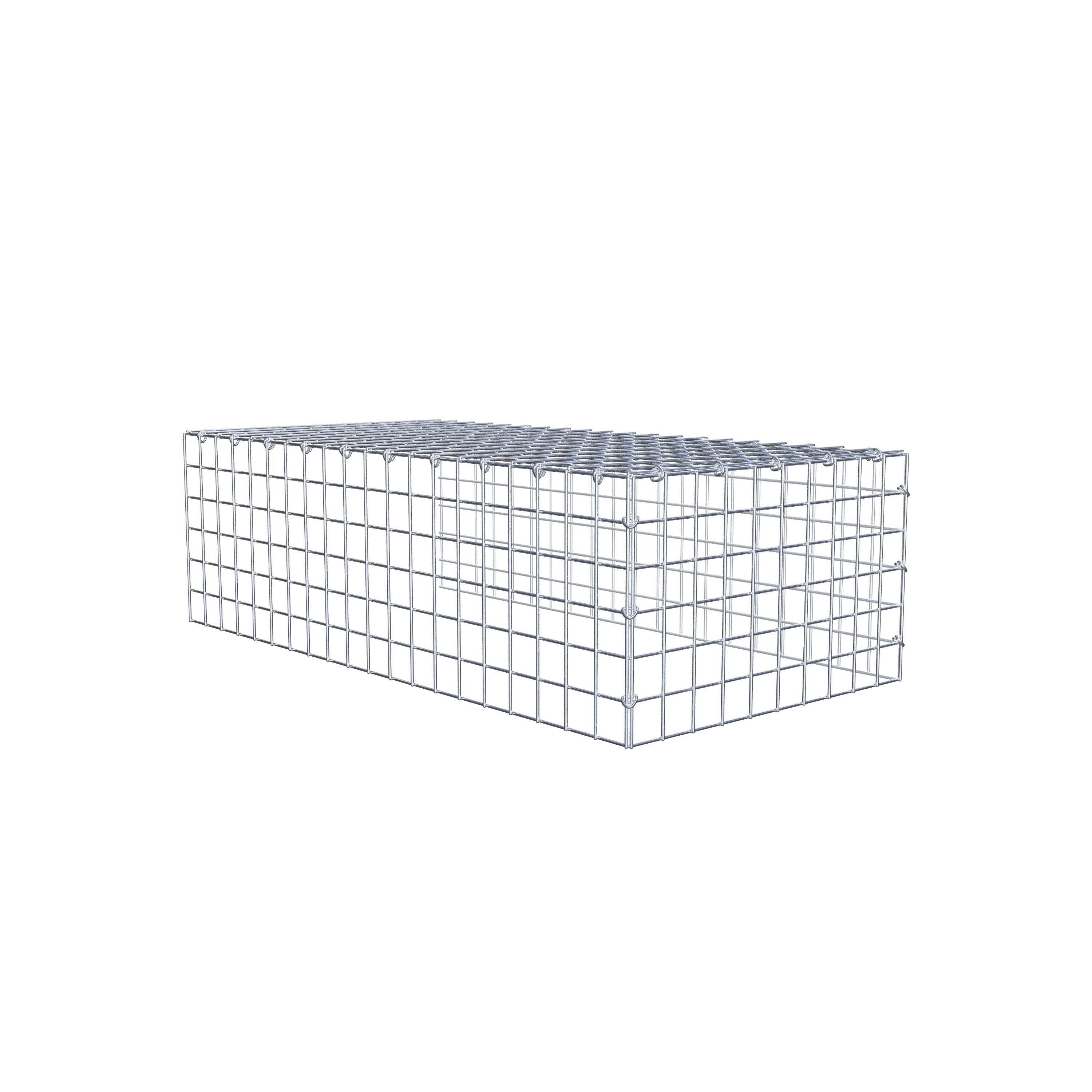 Gabion monté type 4 100 cm x 30 cm x 50 cm (L x H x P), maillage 5 cm x 5 cm, anneau en C