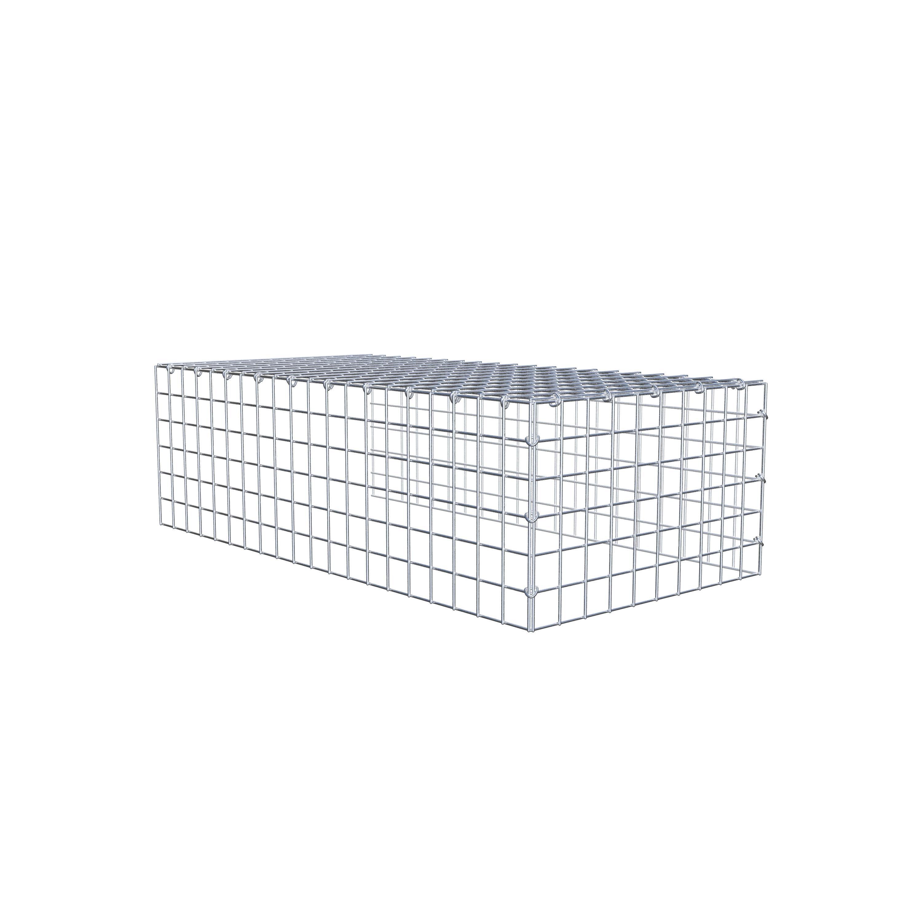 Fourche rapportée type 4 100 cm x 30 cm x 50 cm (L x H x P), mailles 5 cm x 5 cm, anneau C