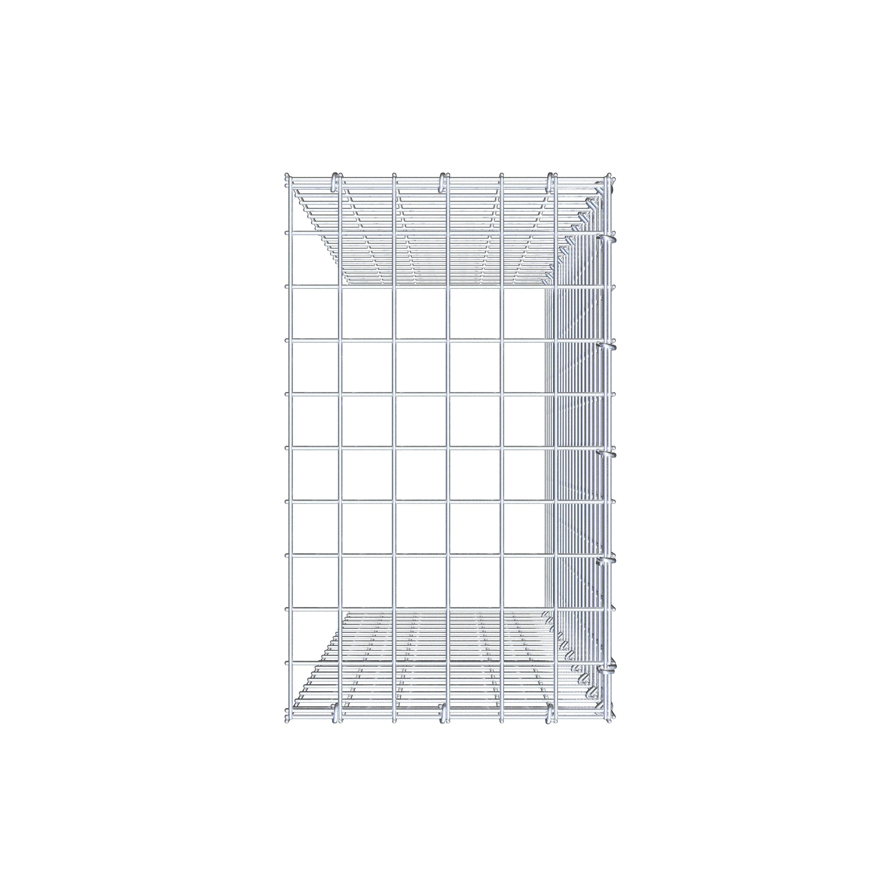 Fourche rapportée type 4 100 cm x 30 cm x 50 cm (L x H x P), mailles 5 cm x 5 cm, anneau C