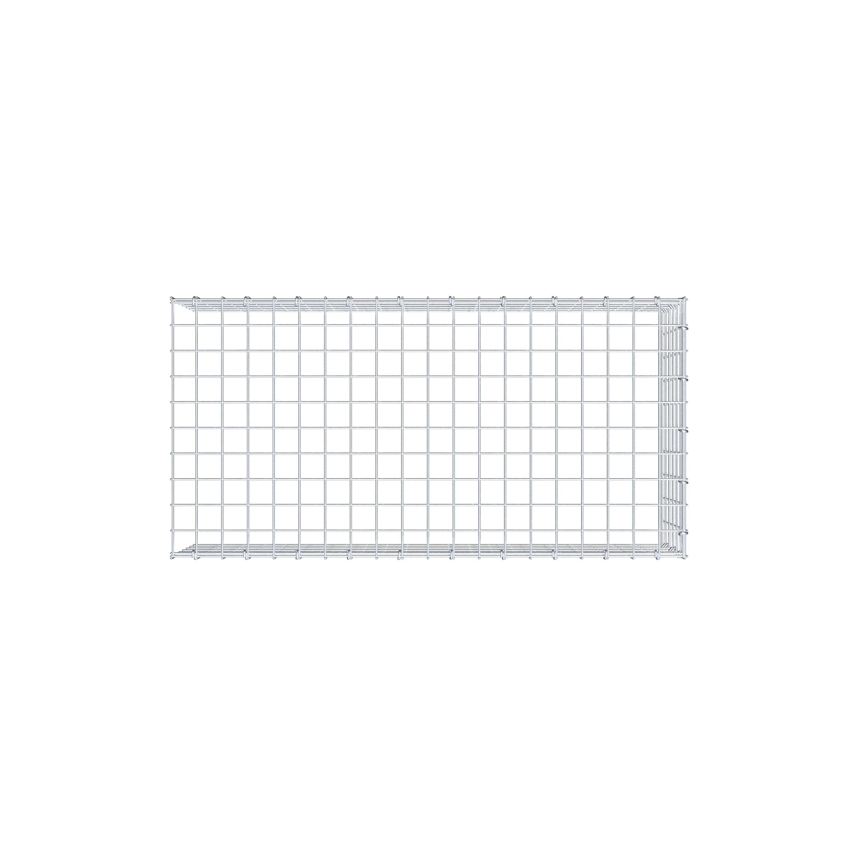 Fourche rapportée type 4 100 cm x 30 cm x 50 cm (L x H x P), mailles 5 cm x 5 cm, anneau C