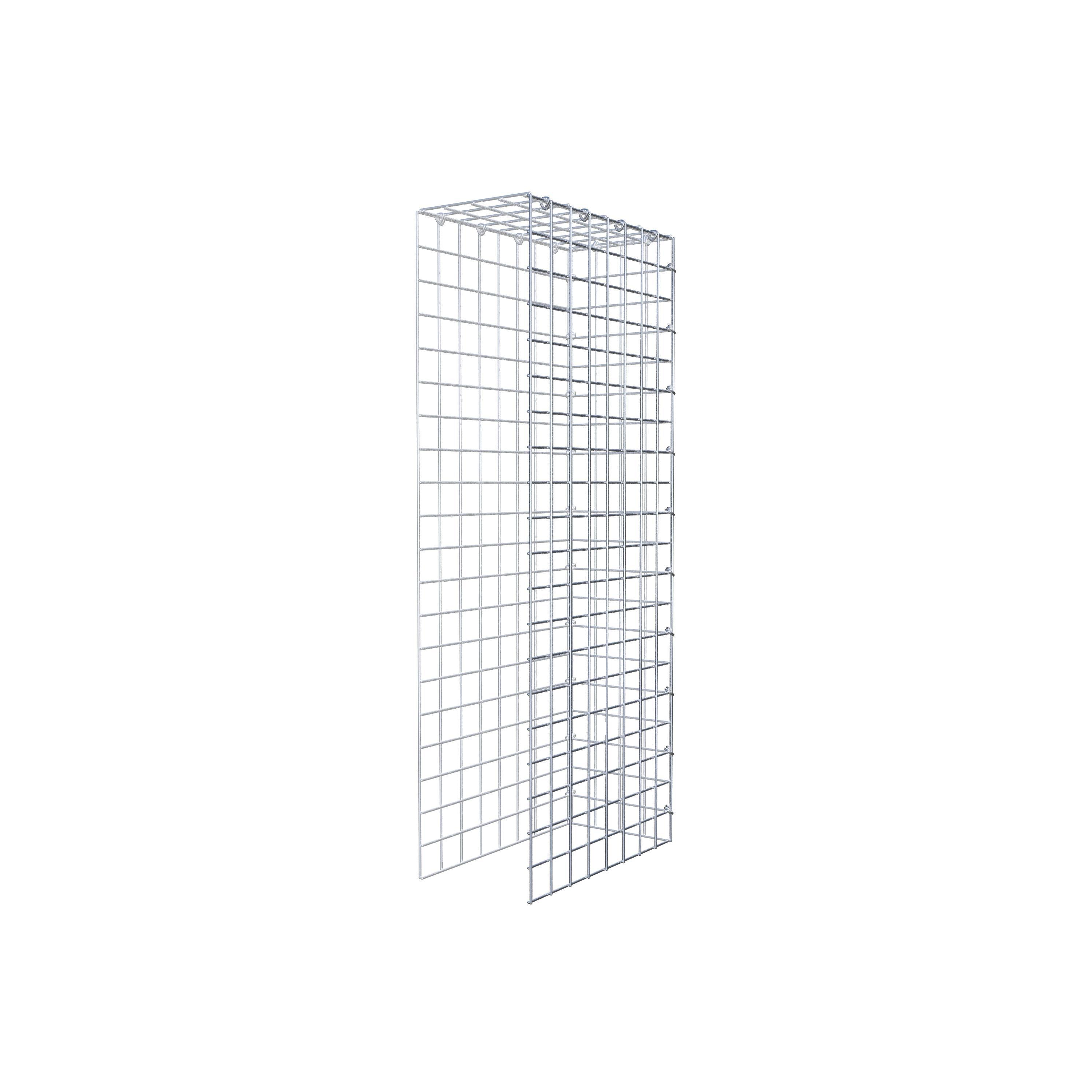 Gabion monté type 4 100 cm x 40 cm x 20 cm (L x H x P), maillage 5 cm x 5 cm, anneau en C