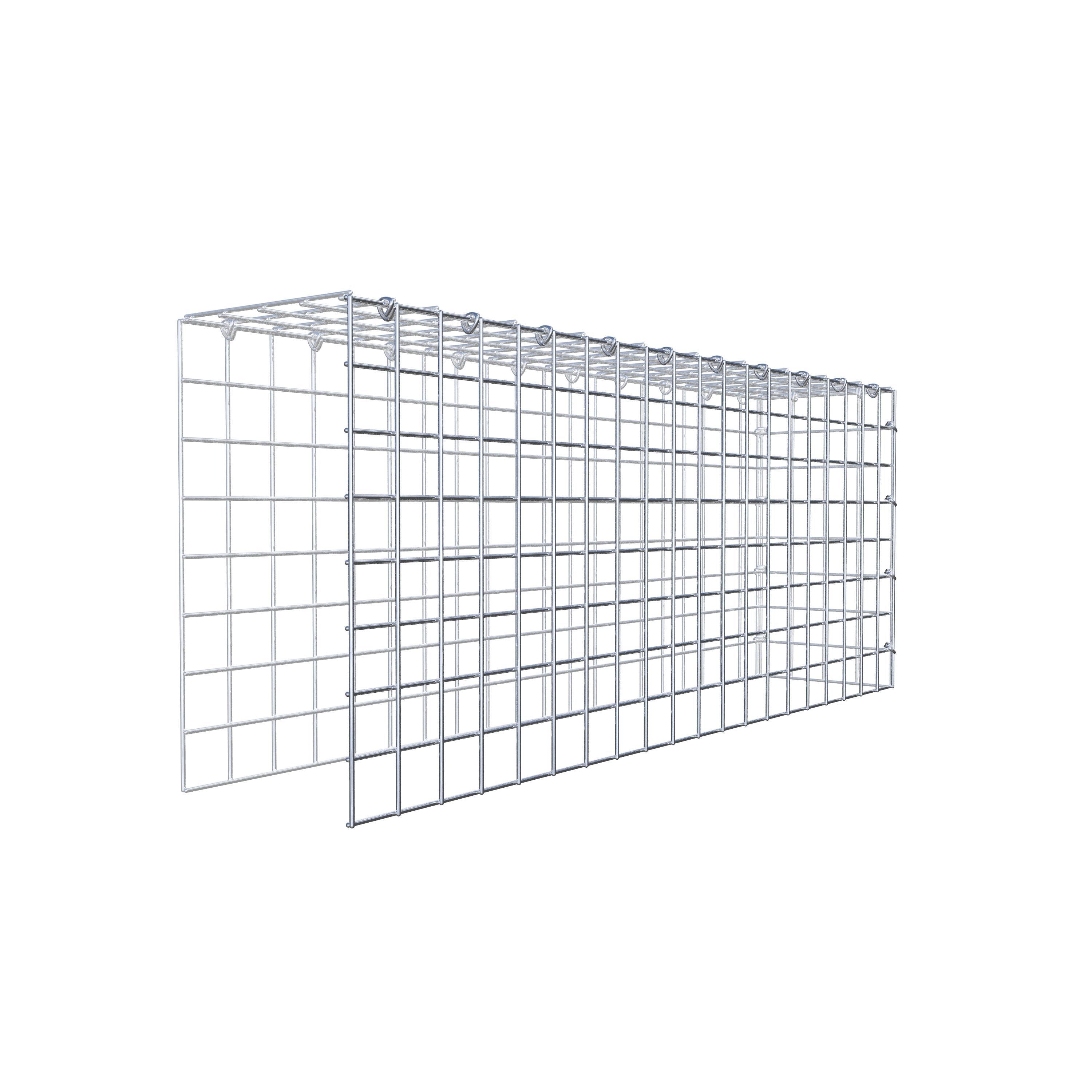 Gabion monté type 4 100 cm x 40 cm x 20 cm (L x H x P), maillage 5 cm x 5 cm, anneau en C