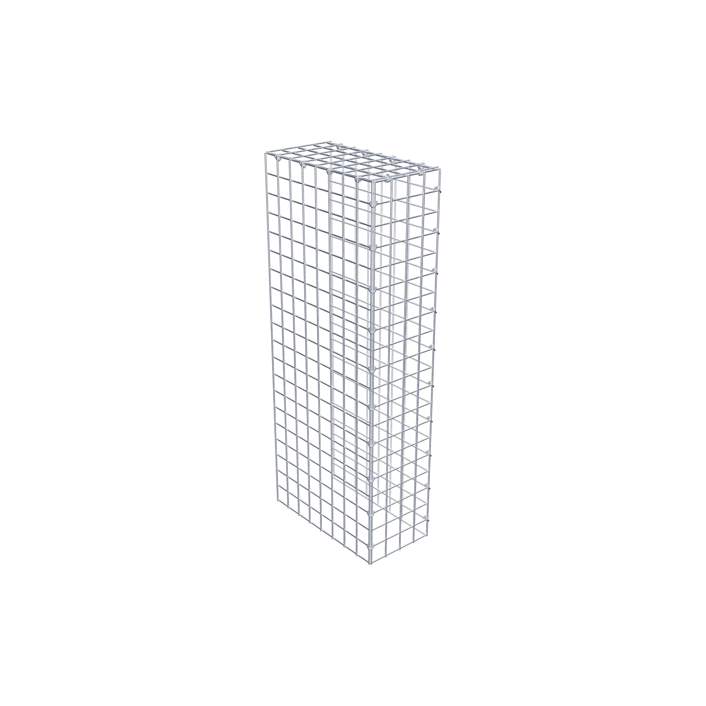 Gabion monté type 4 100 cm x 40 cm x 20 cm (L x H x P), maillage 5 cm x 5 cm, anneau en C