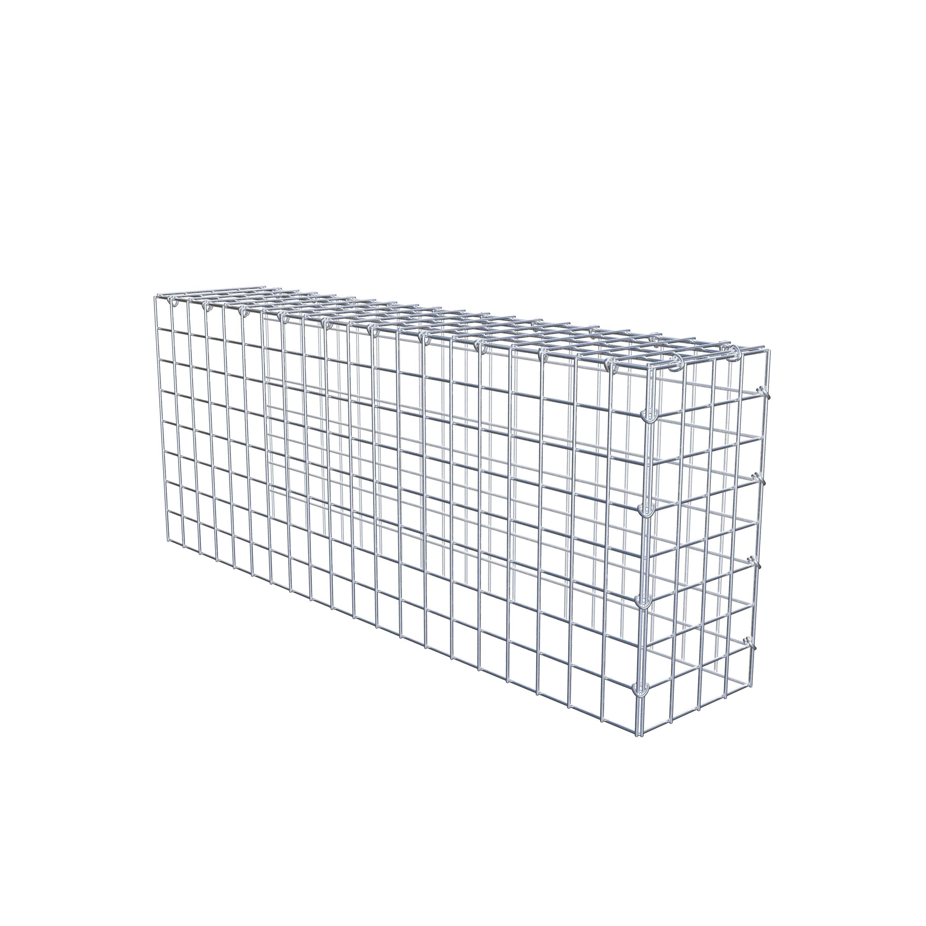 Gabion monté type 4 100 cm x 40 cm x 20 cm (L x H x P), maillage 5 cm x 5 cm, anneau en C