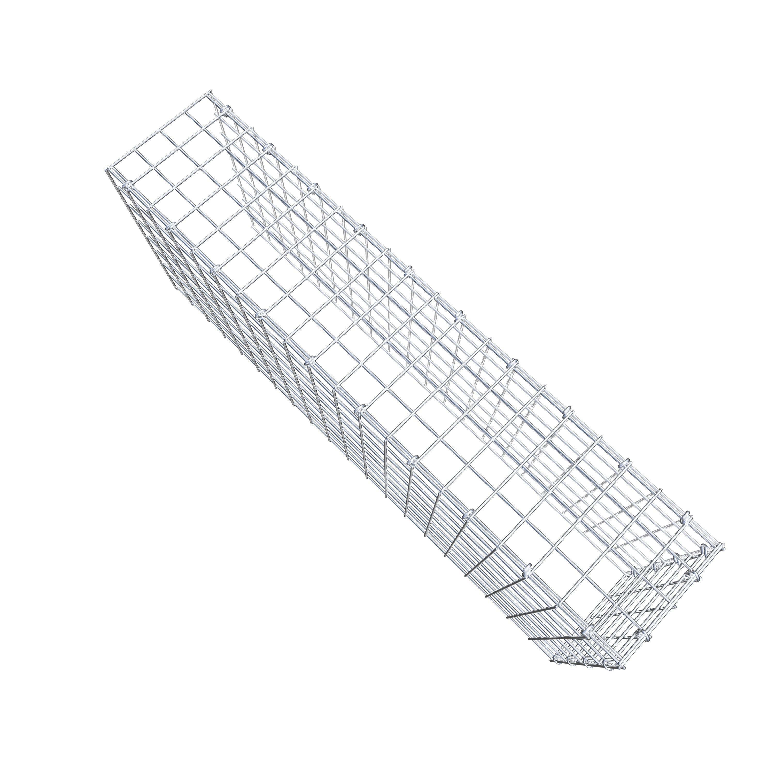 Gabion monté type 4 100 cm x 40 cm x 20 cm (L x H x P), maillage 5 cm x 5 cm, anneau en C