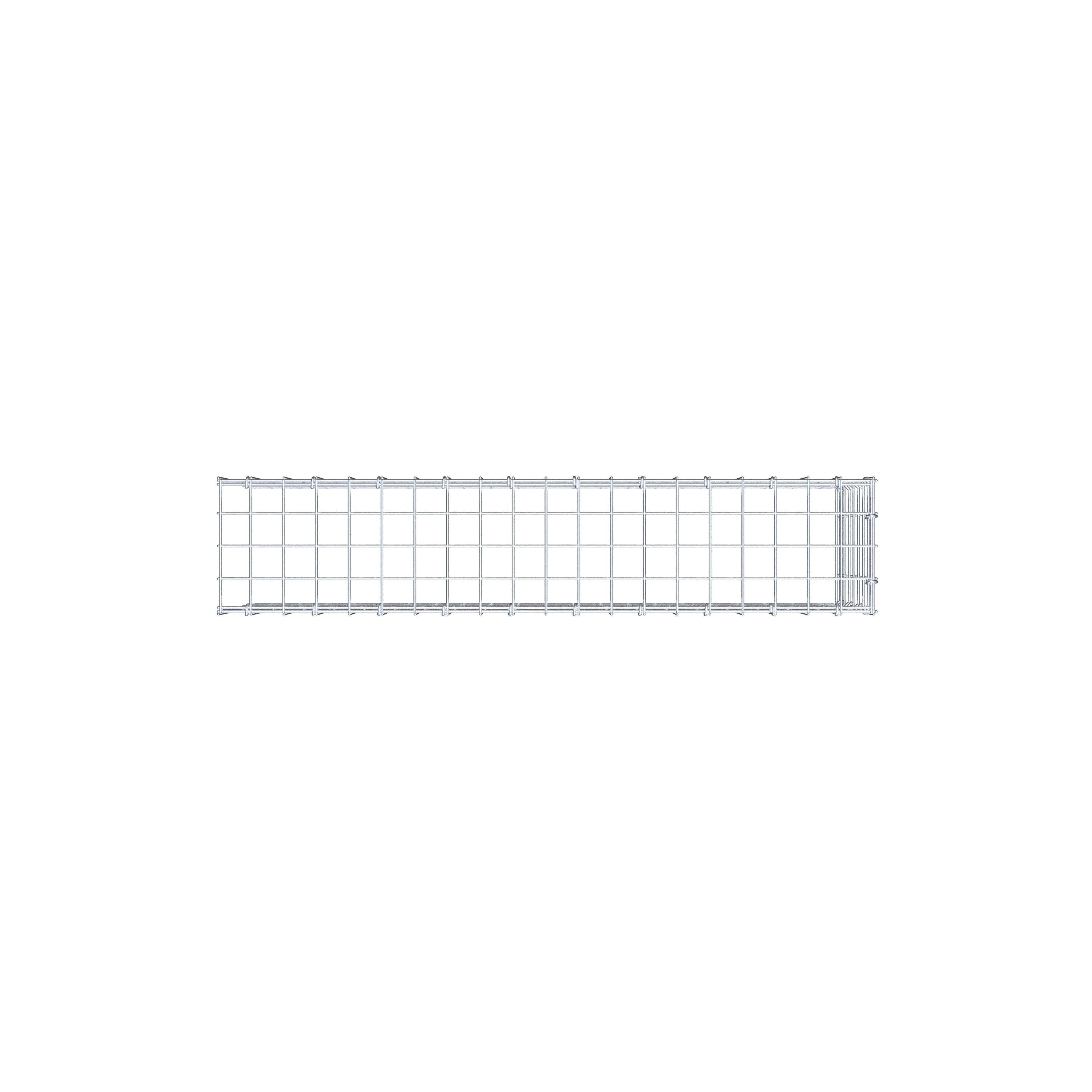 Gabion monté type 4 100 cm x 40 cm x 20 cm (L x H x P), maillage 5 cm x 5 cm, anneau en C