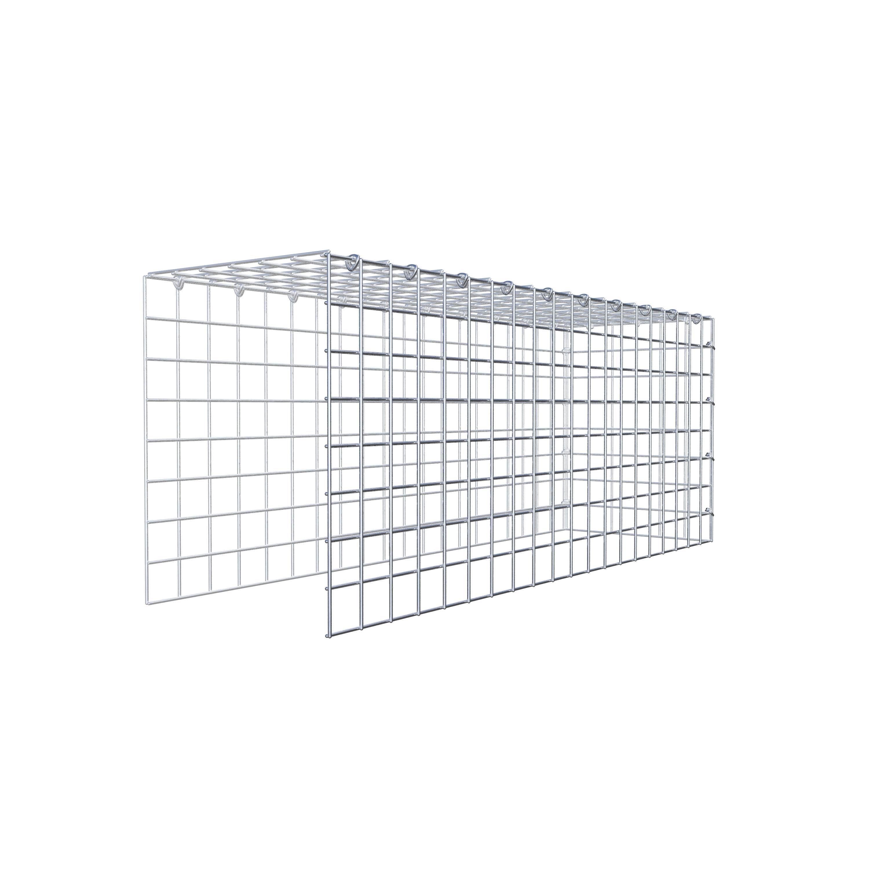 Gabion monté type 4 100 cm x 40 cm x 30 cm (L x H x P), maillage 5 cm x 5 cm, anneau en C