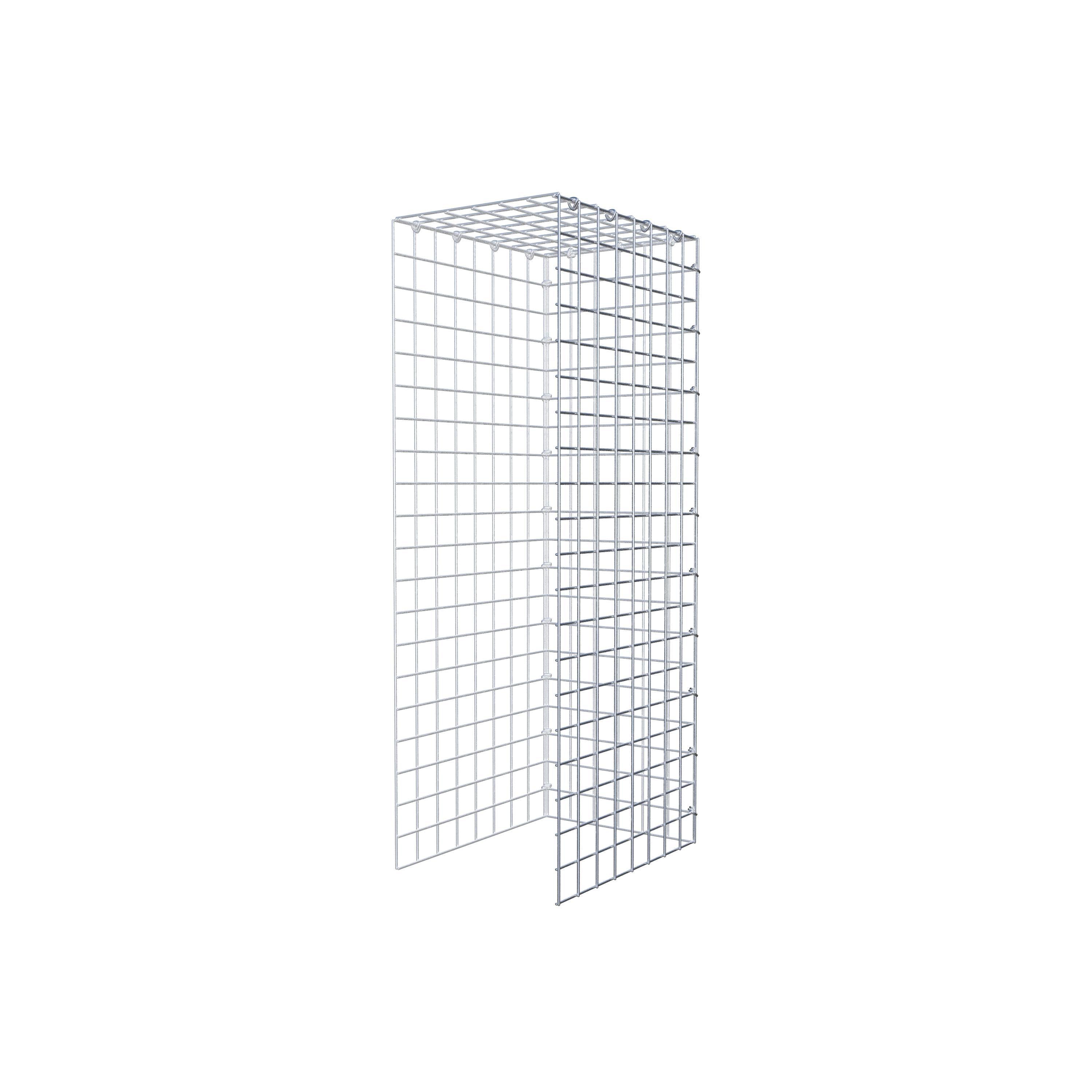 Gabion monté type 4 100 cm x 40 cm x 30 cm (L x H x P), maillage 5 cm x 5 cm, anneau en C