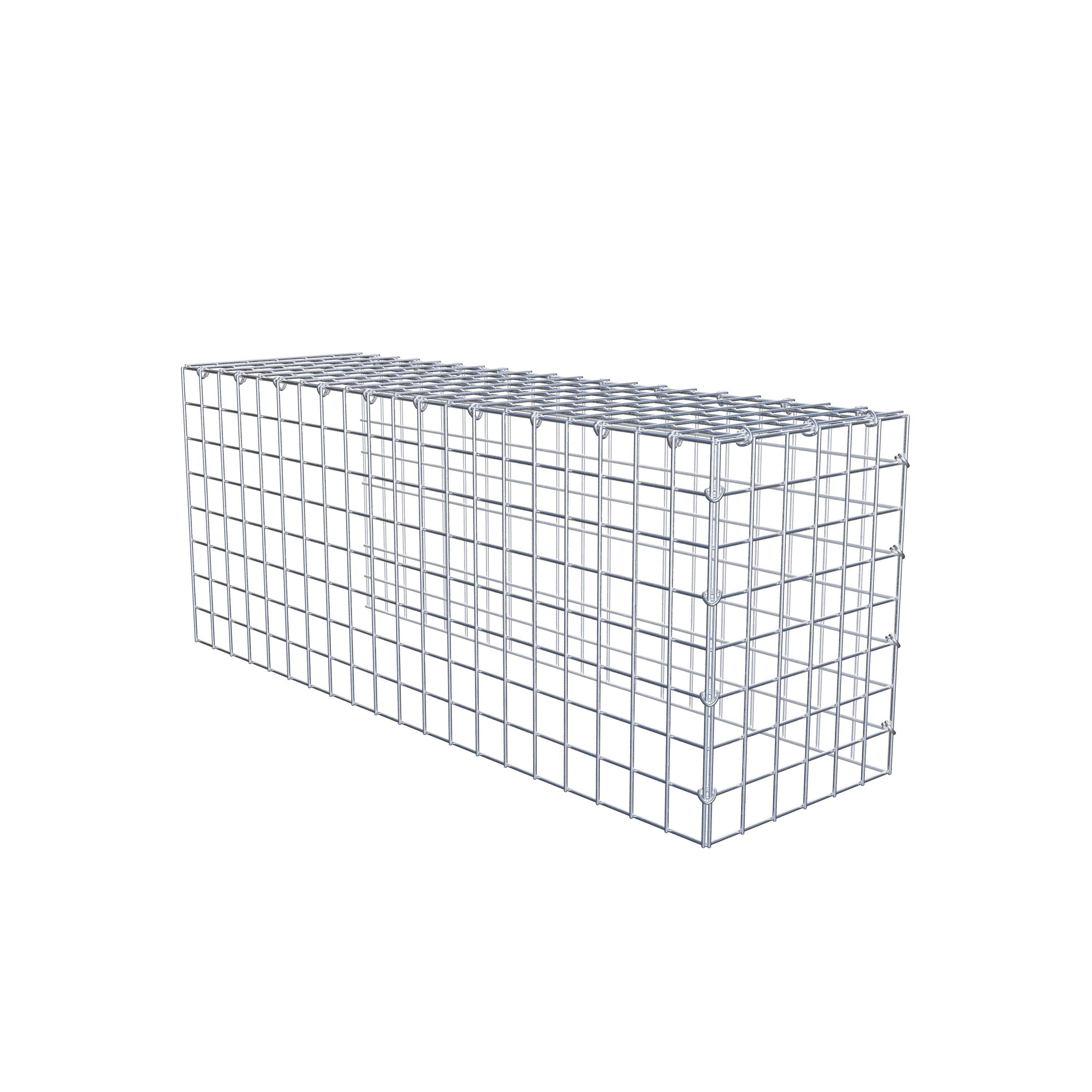 Gabion monté type 4 100 cm x 40 cm x 30 cm (L x H x P), maillage 5 cm x 5 cm, anneau en C