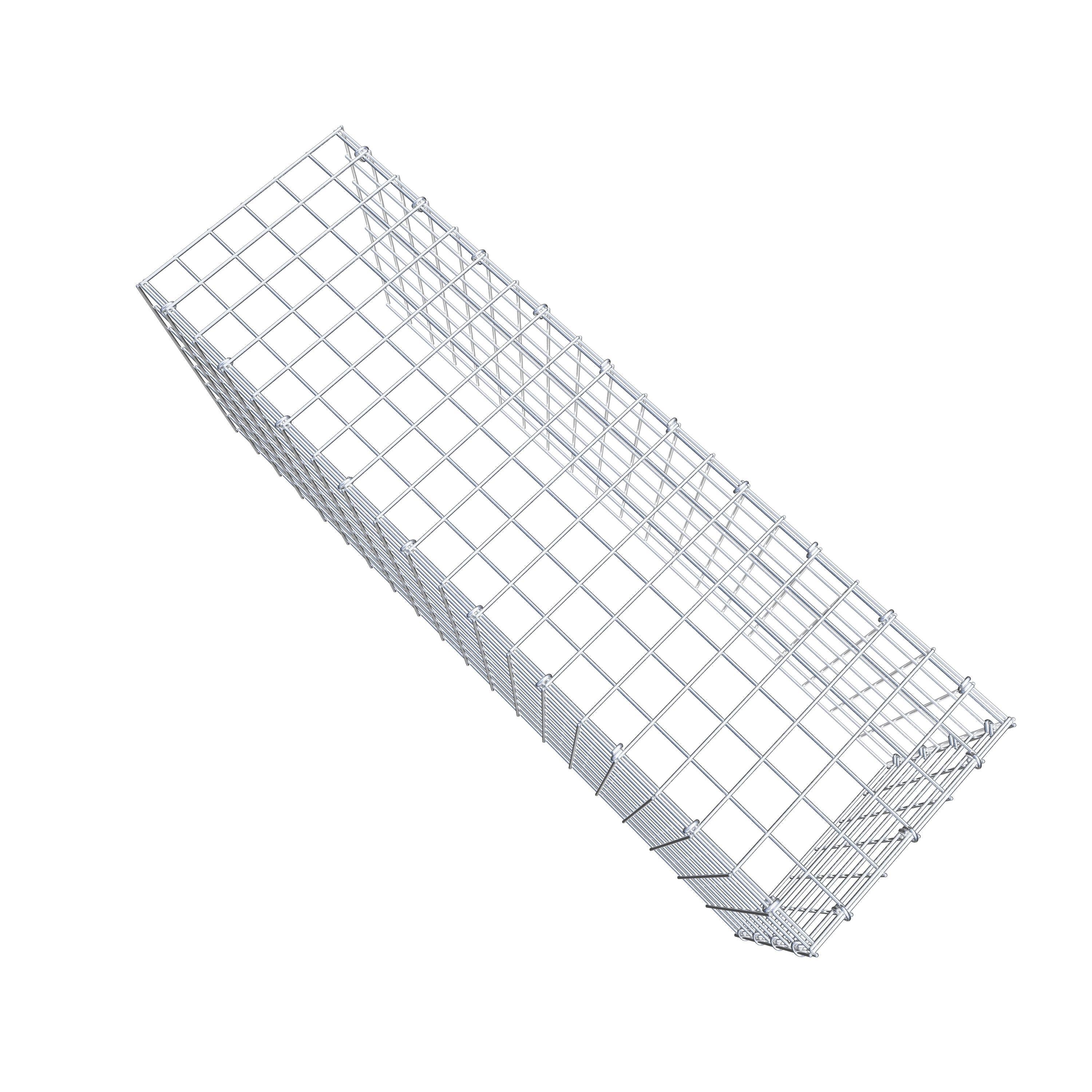 Gabion monté type 4 100 cm x 40 cm x 30 cm (L x H x P), maillage 5 cm x 5 cm, anneau en C