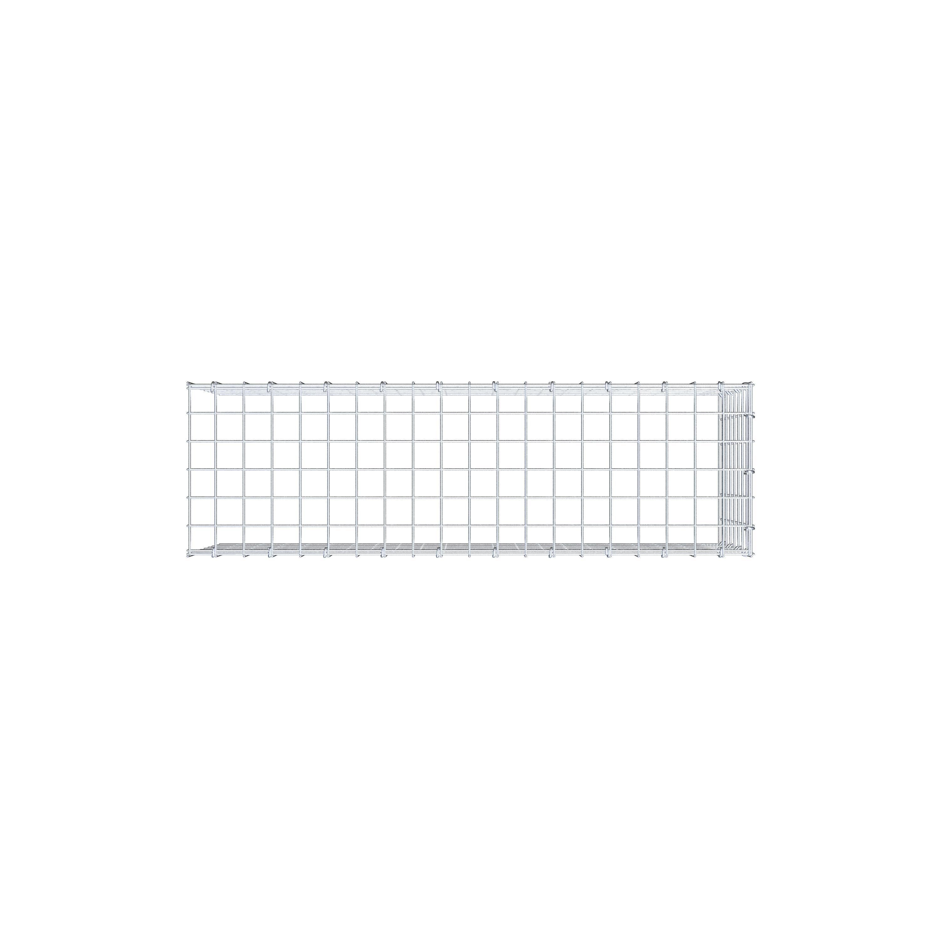 Gabion monté type 4 100 cm x 40 cm x 30 cm (L x H x P), maillage 5 cm x 5 cm, anneau en C