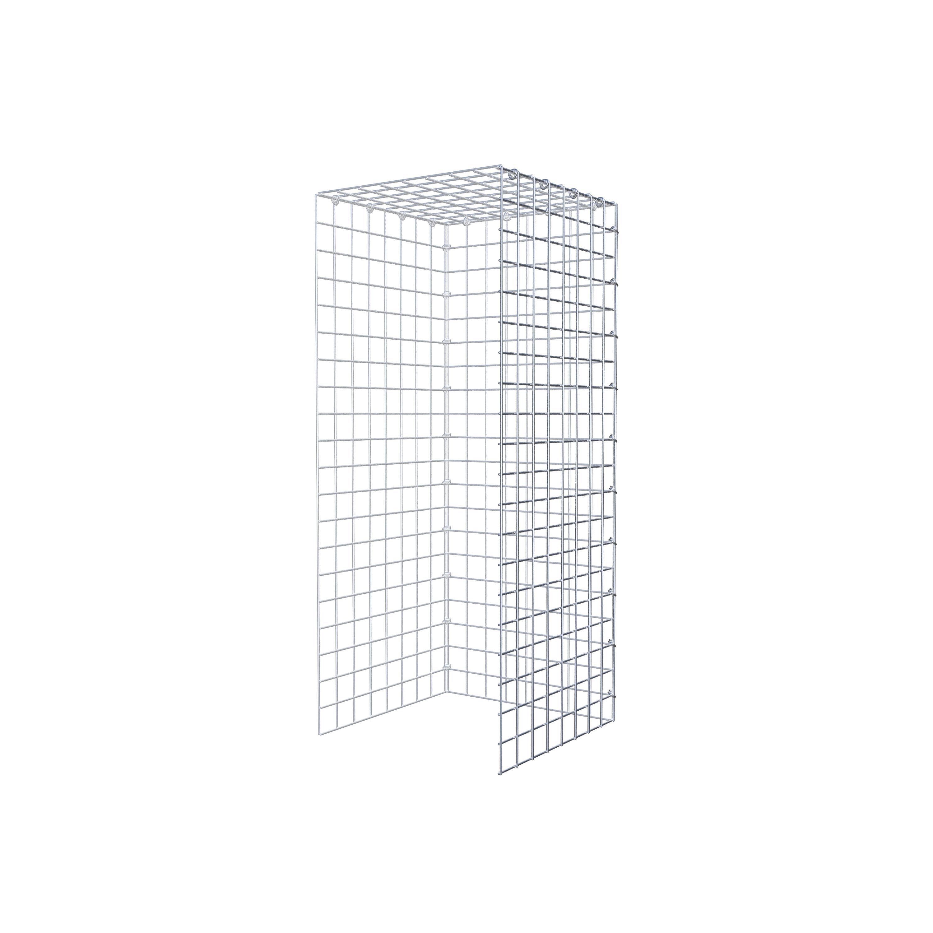 Gabion monté type 4 100 cm x 40 cm x 40 cm (L x H x P), maillage 5 cm x 5 cm, anneau en C