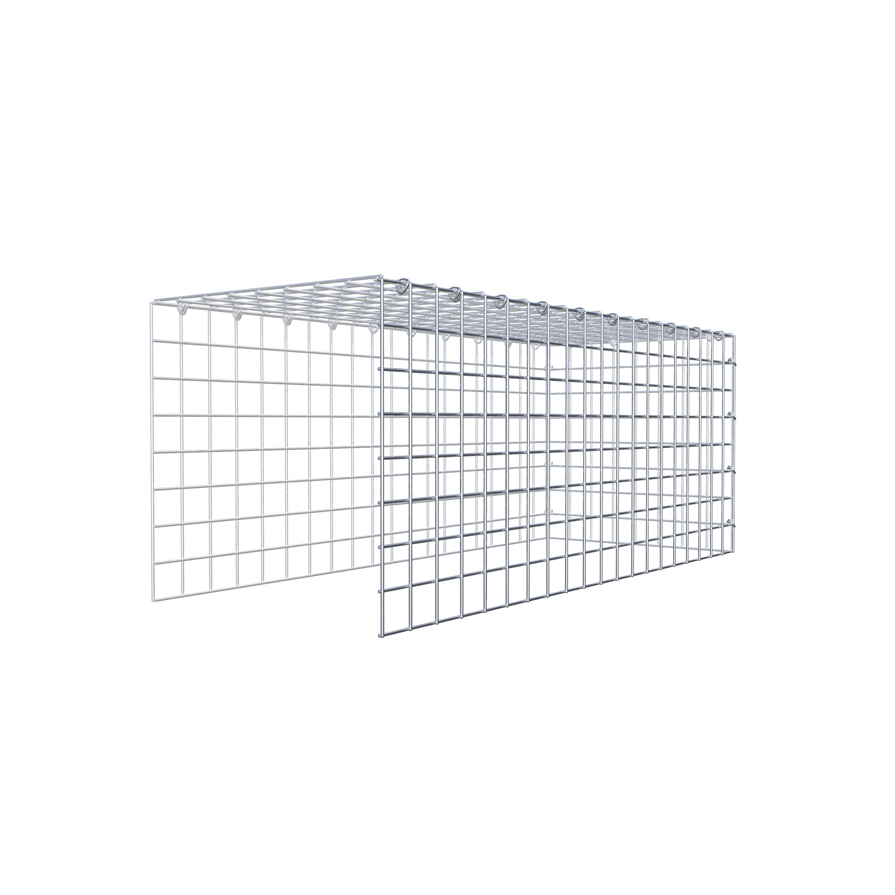 Gabion monté type 4 100 cm x 40 cm x 40 cm (L x H x P), maillage 5 cm x 5 cm, anneau en C