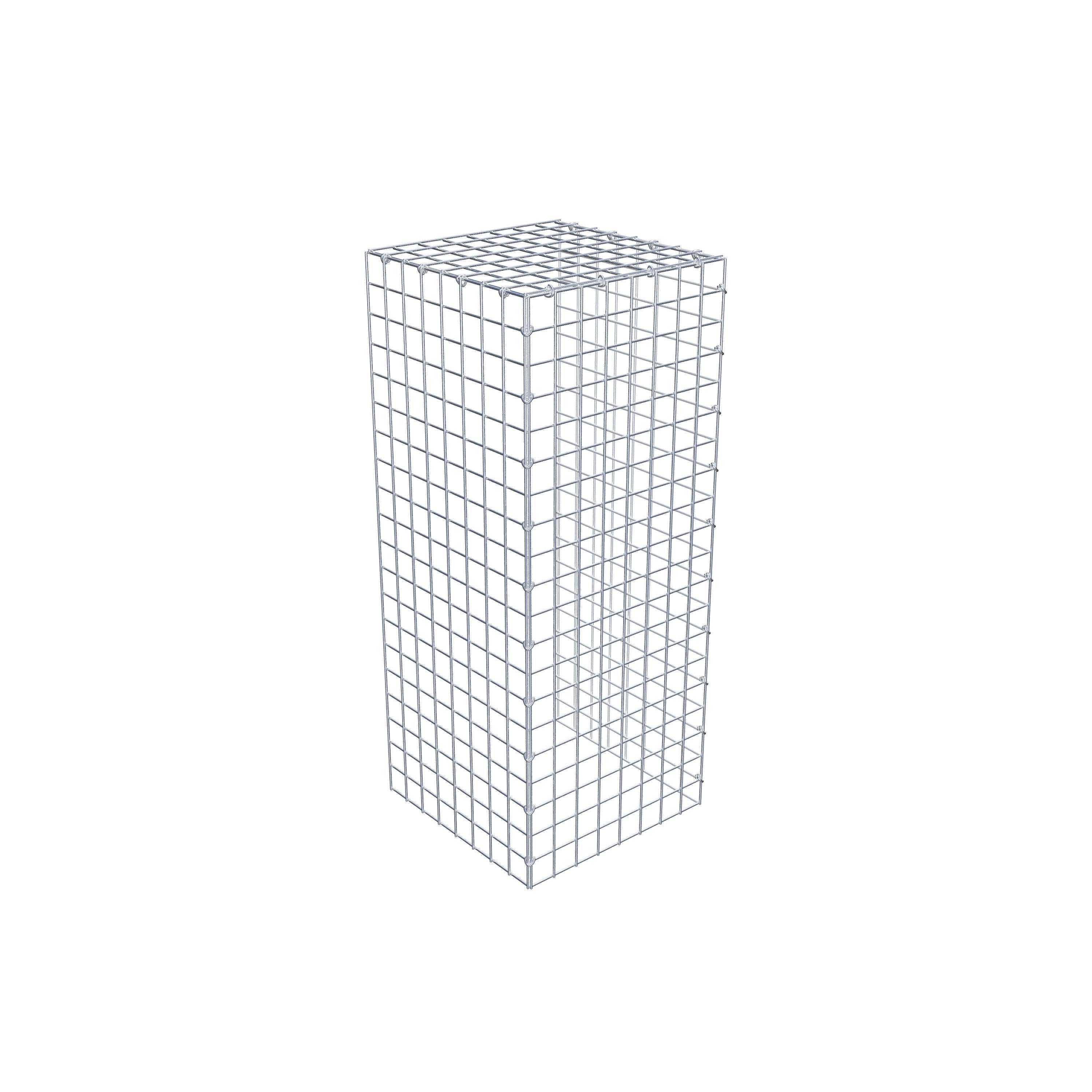 Gabion monté type 4 100 cm x 40 cm x 40 cm (L x H x P), maillage 5 cm x 5 cm, anneau en C