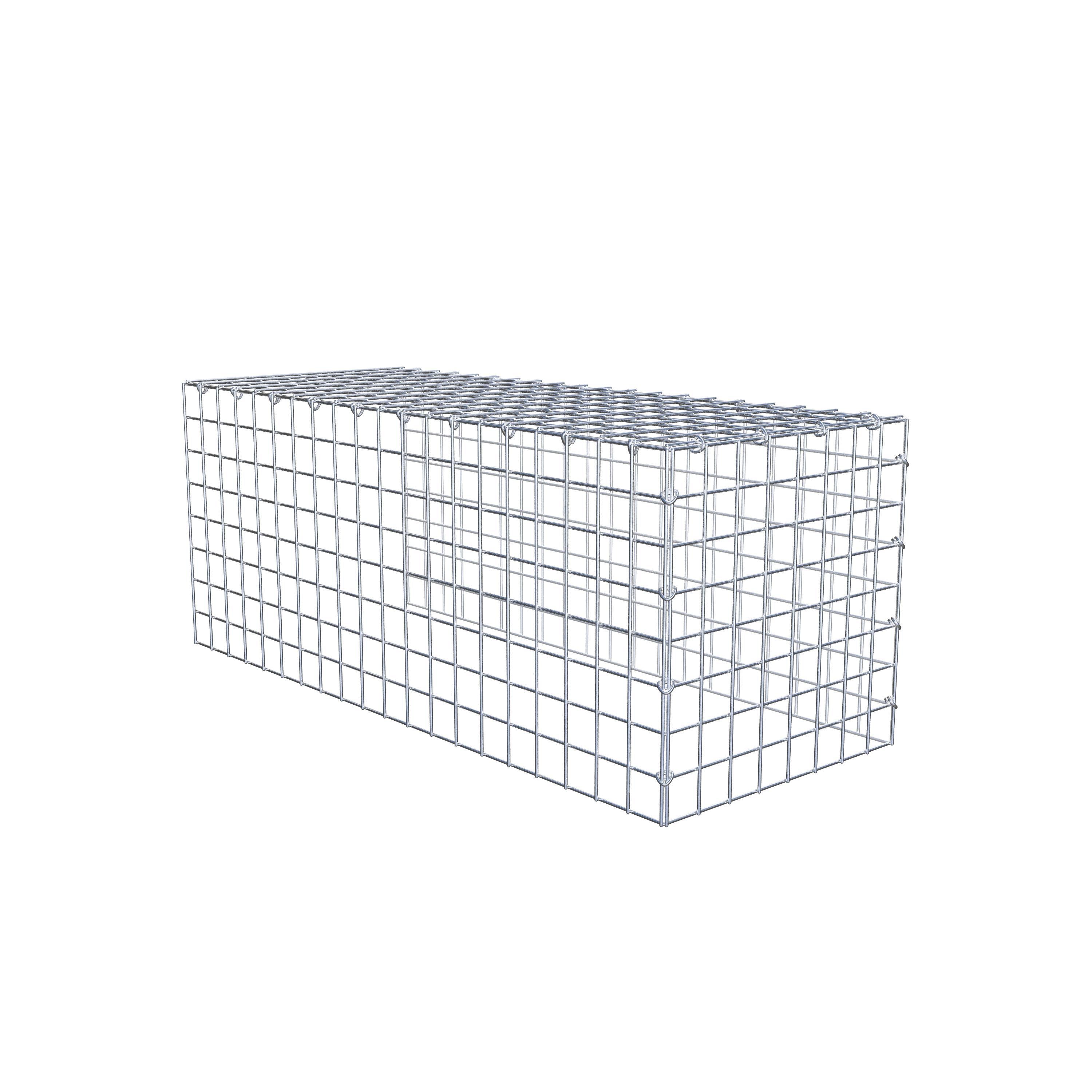 Gabion monté type 4 100 cm x 40 cm x 40 cm (L x H x P), maillage 5 cm x 5 cm, anneau en C