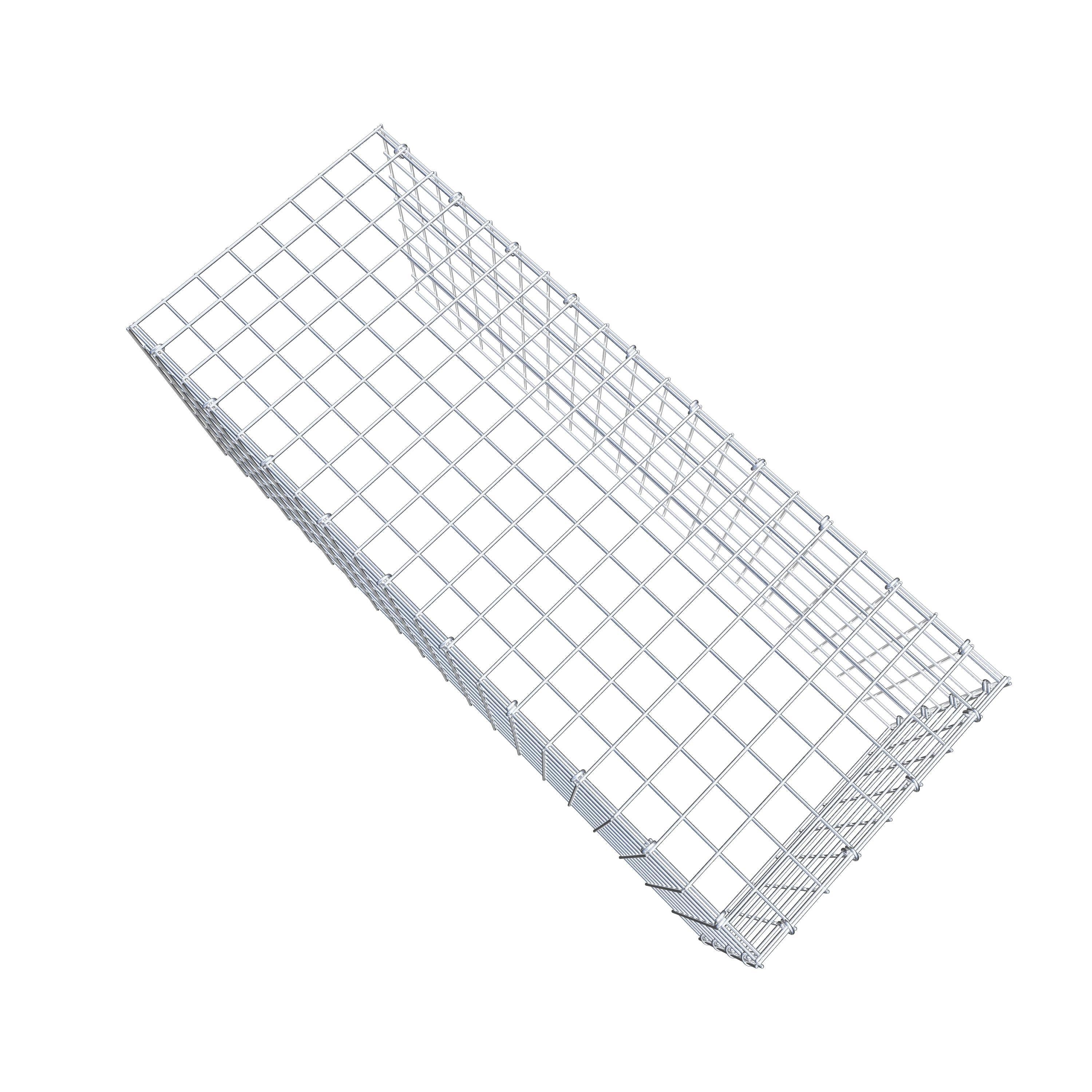 Gabion monté type 4 100 cm x 40 cm x 40 cm (L x H x P), maillage 5 cm x 5 cm, anneau en C