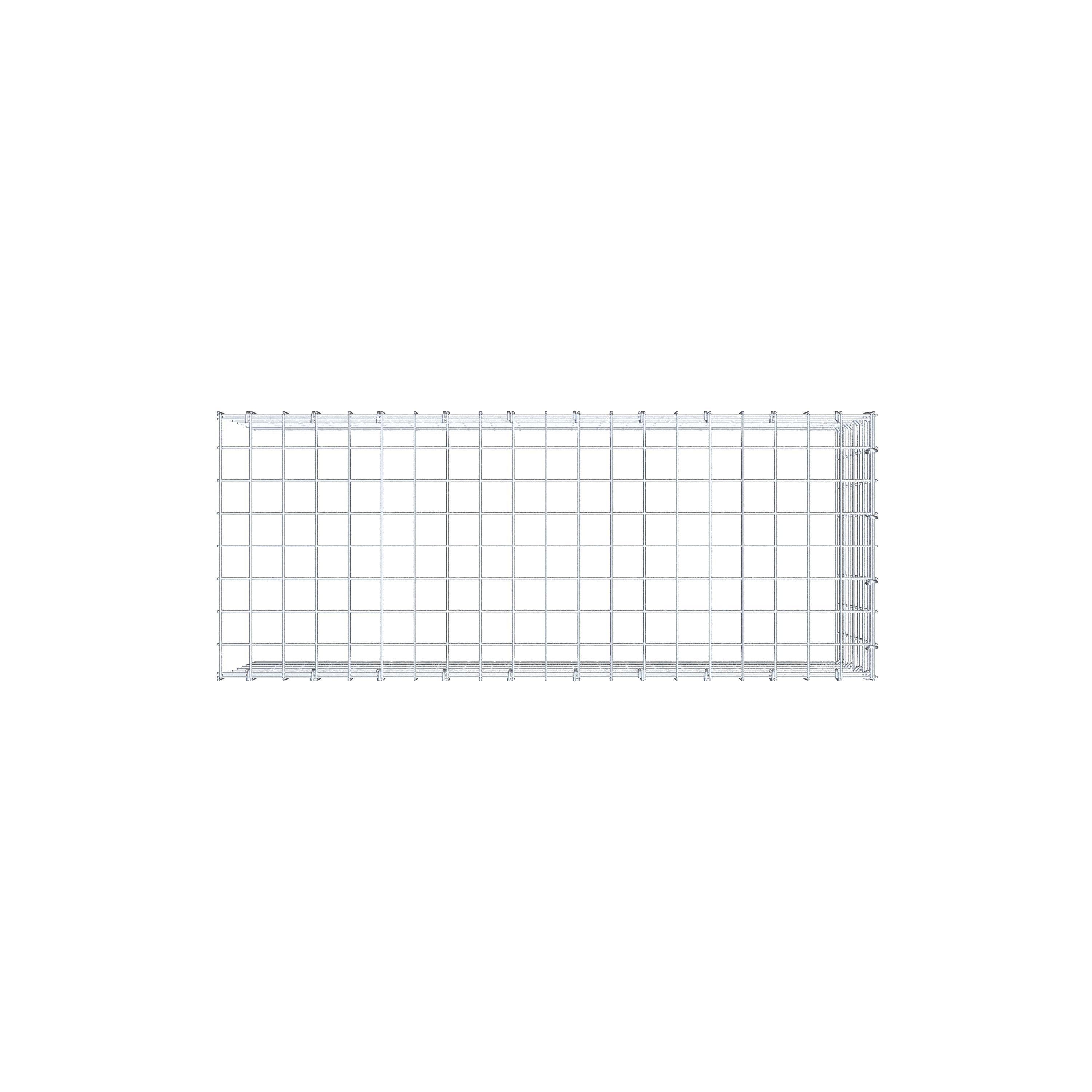 Gabion monté type 4 100 cm x 40 cm x 40 cm (L x H x P), maillage 5 cm x 5 cm, anneau en C