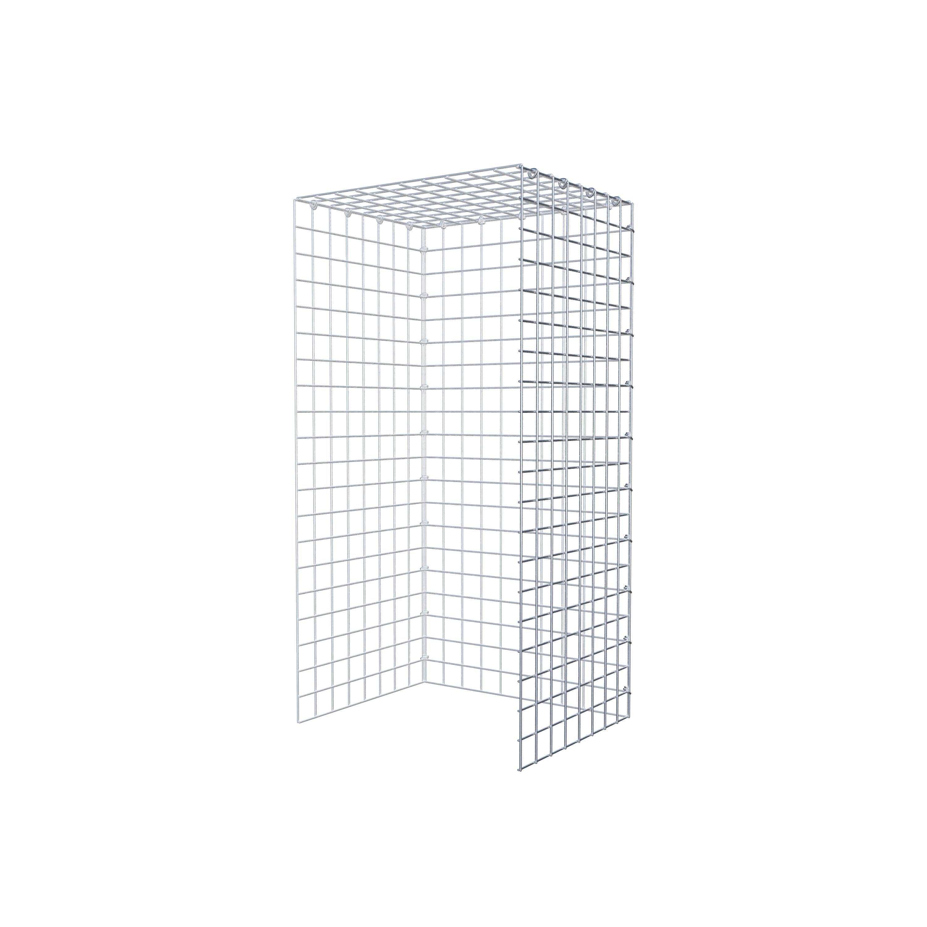 Gabion monté type 4 100 cm x 40 cm x 50 cm (L x H x P), maillage 5 cm x 5 cm, anneau en C