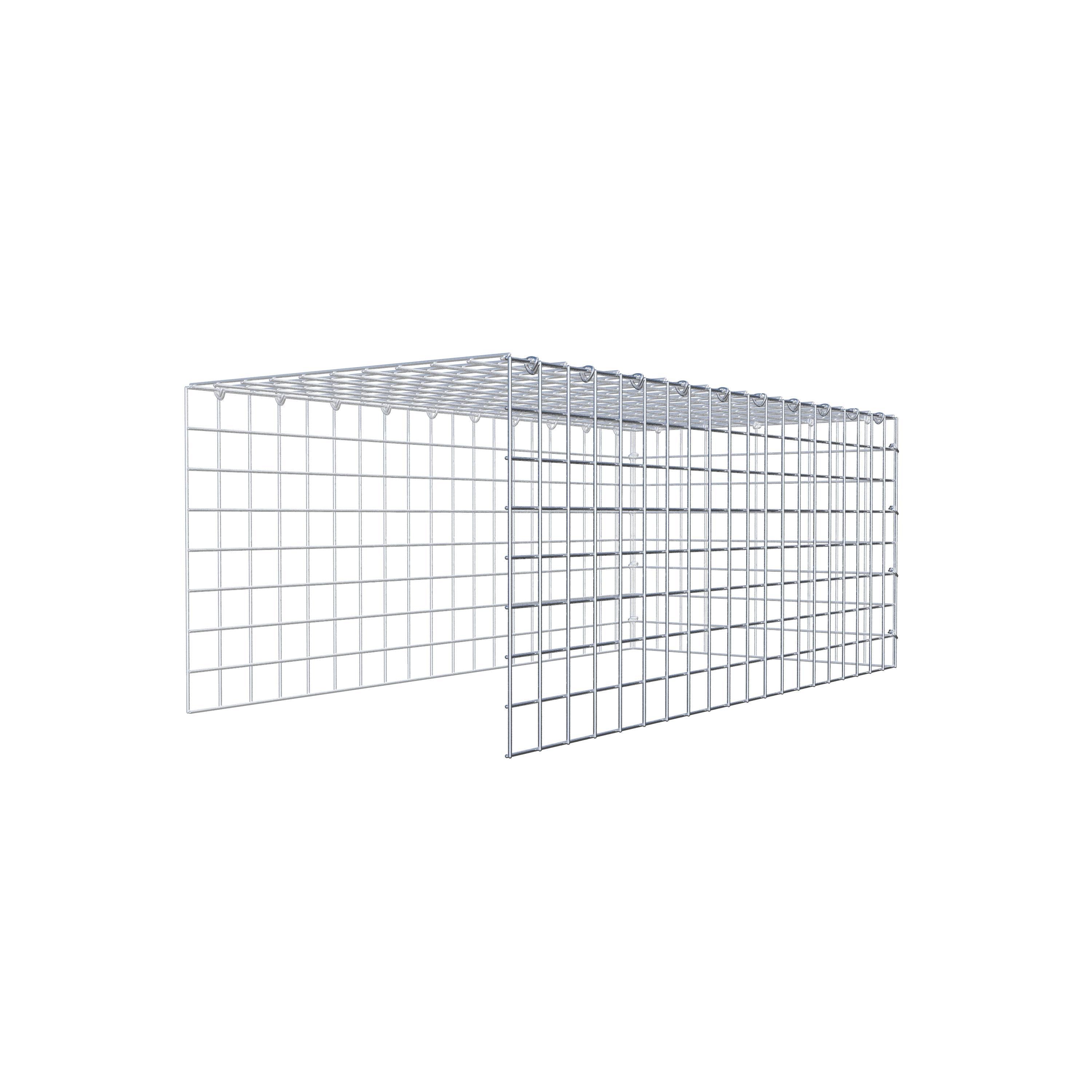 Gabion monté type 4 100 cm x 40 cm x 50 cm (L x H x P), maillage 5 cm x 5 cm, anneau en C