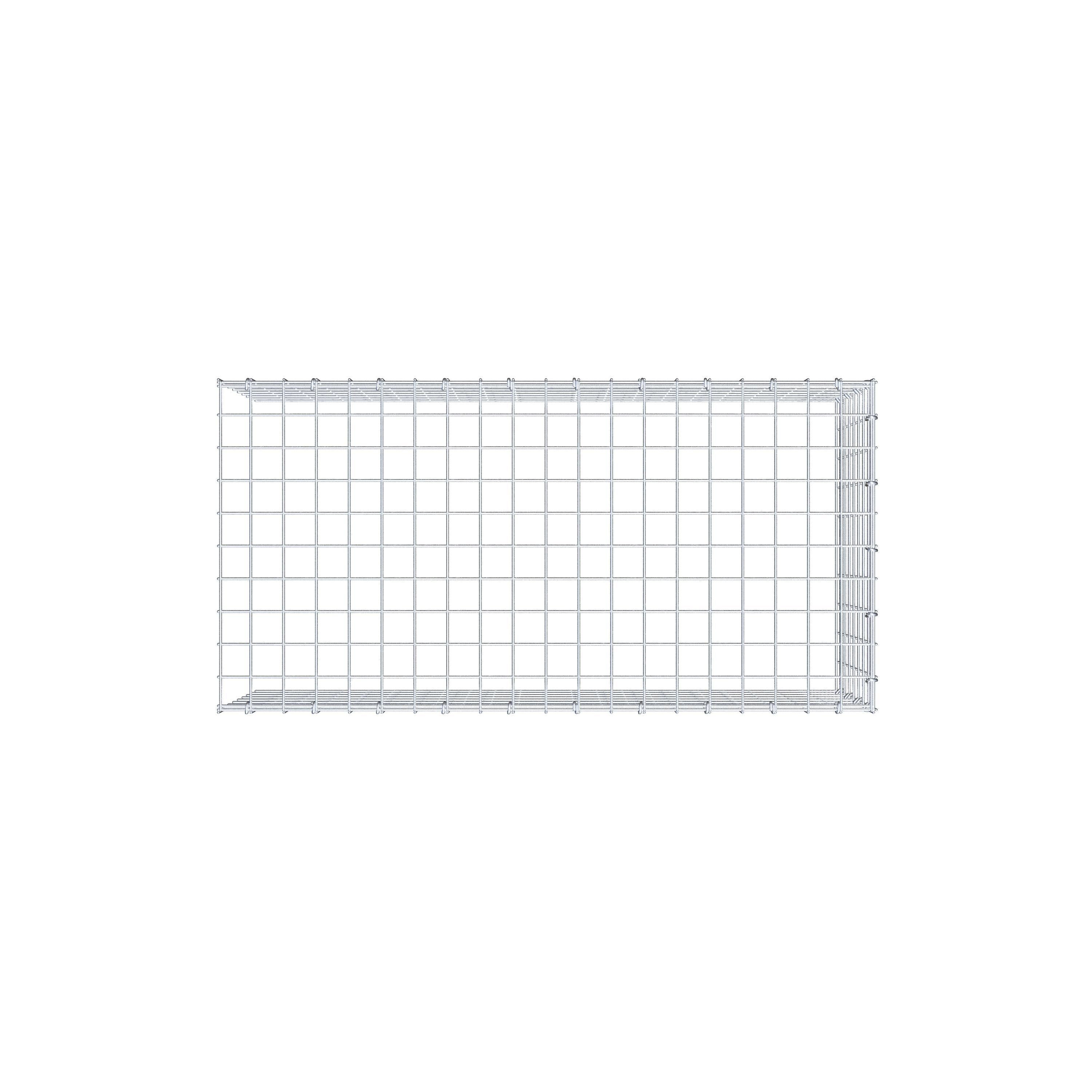 Gabion monté type 4 100 cm x 40 cm x 50 cm (L x H x P), maillage 5 cm x 5 cm, anneau en C