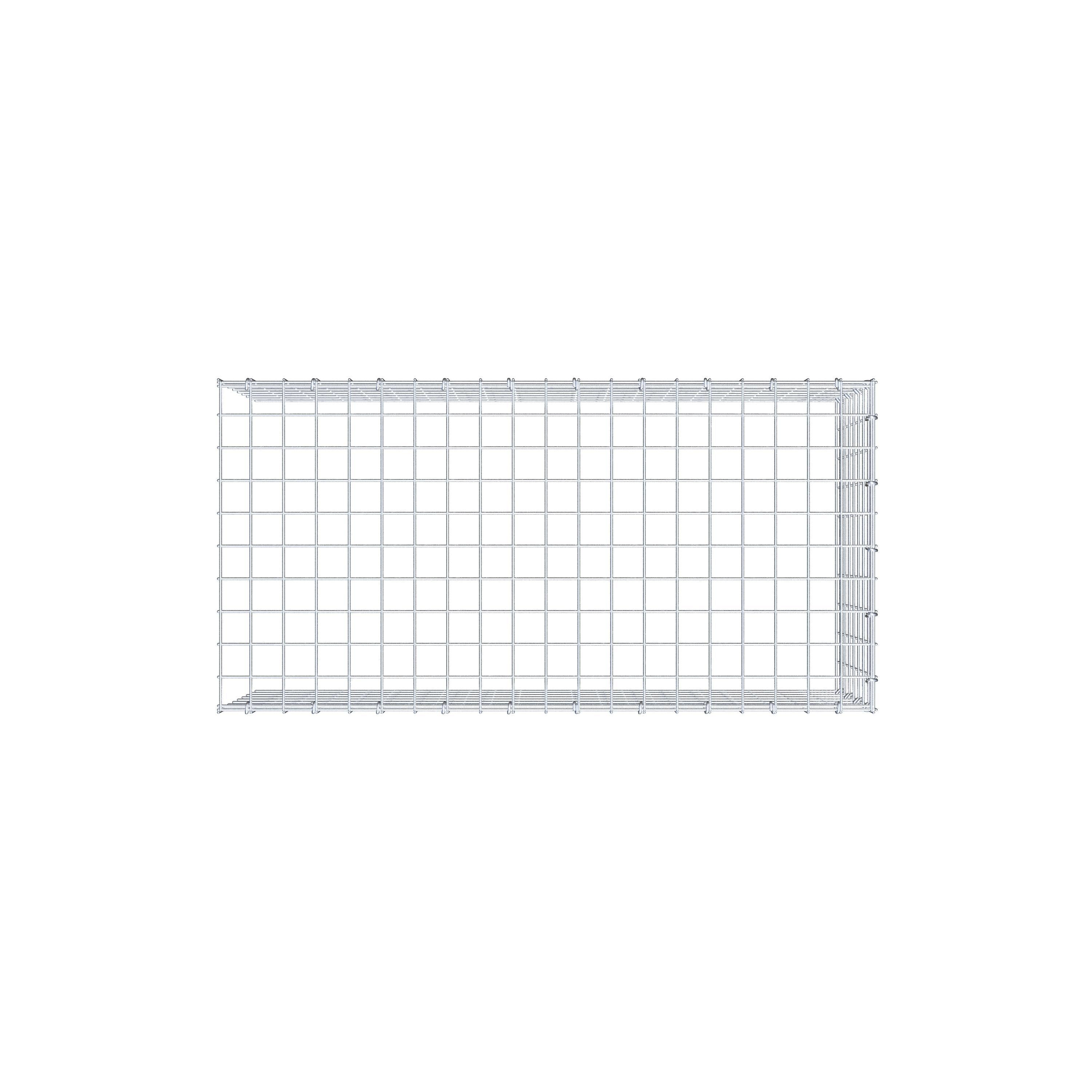 Mounted gabion type 4 100 cm x 40 cm x 50 cm (L x H x D), mesh size 5 cm x 5 cm, C-ring