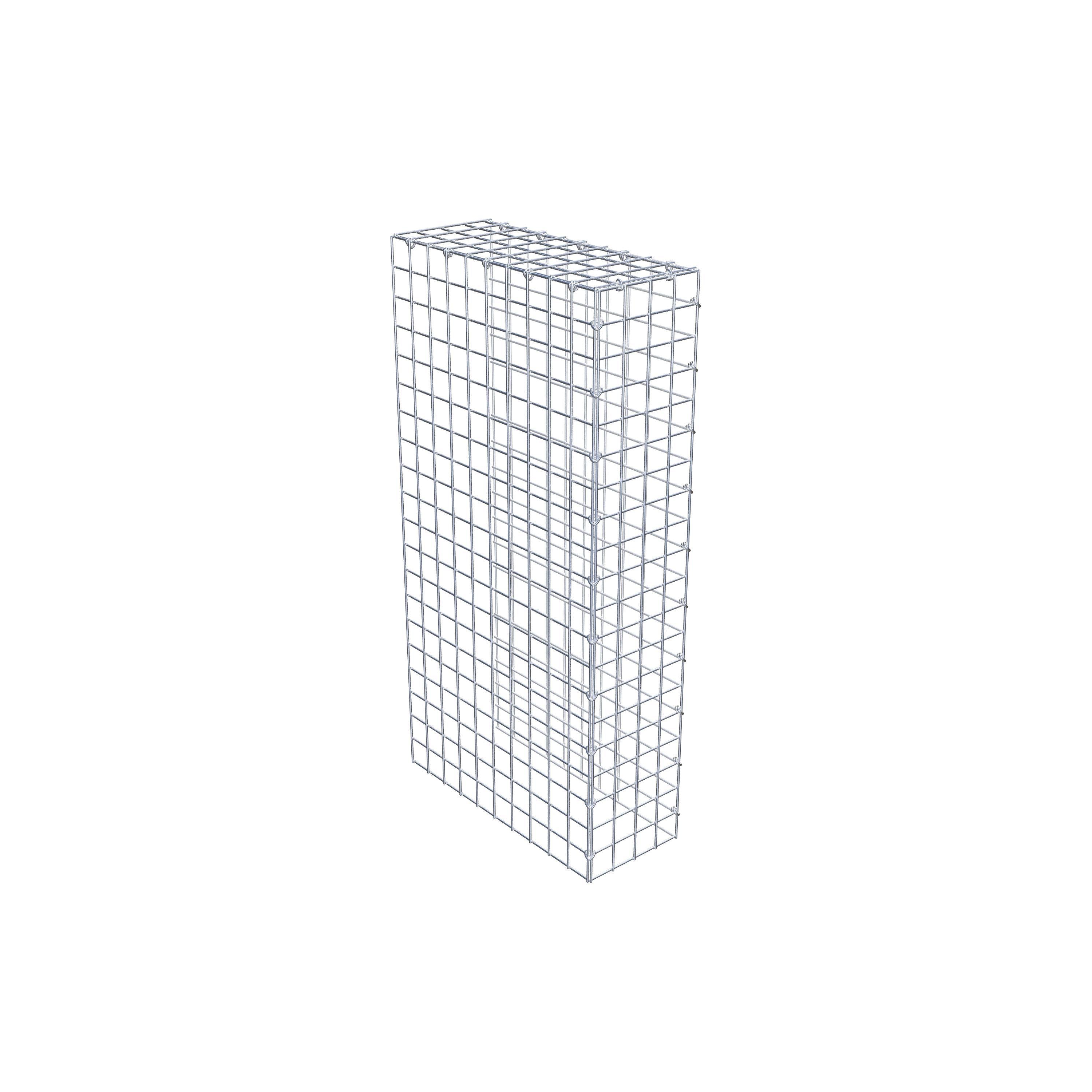 Gabion monté type 4 100 cm x 50 cm x 20 cm (L x H x P), maillage 5 cm x 5 cm, anneau en C