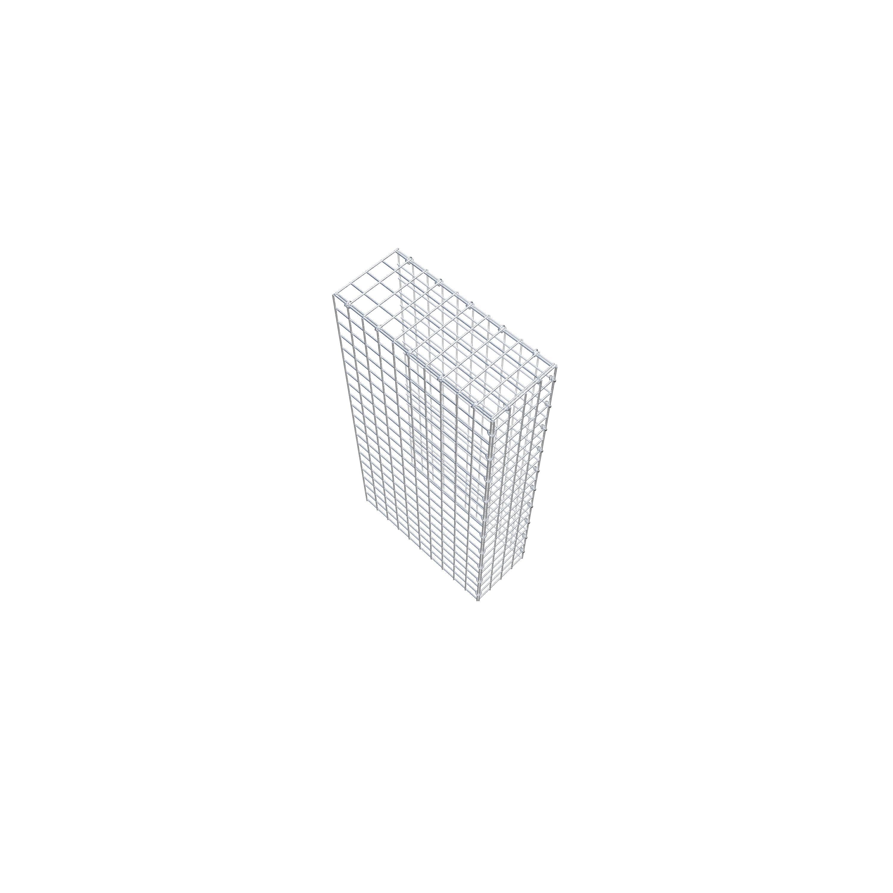 Gabion monté type 4 100 cm x 50 cm x 20 cm (L x H x P), maillage 5 cm x 5 cm, anneau en C