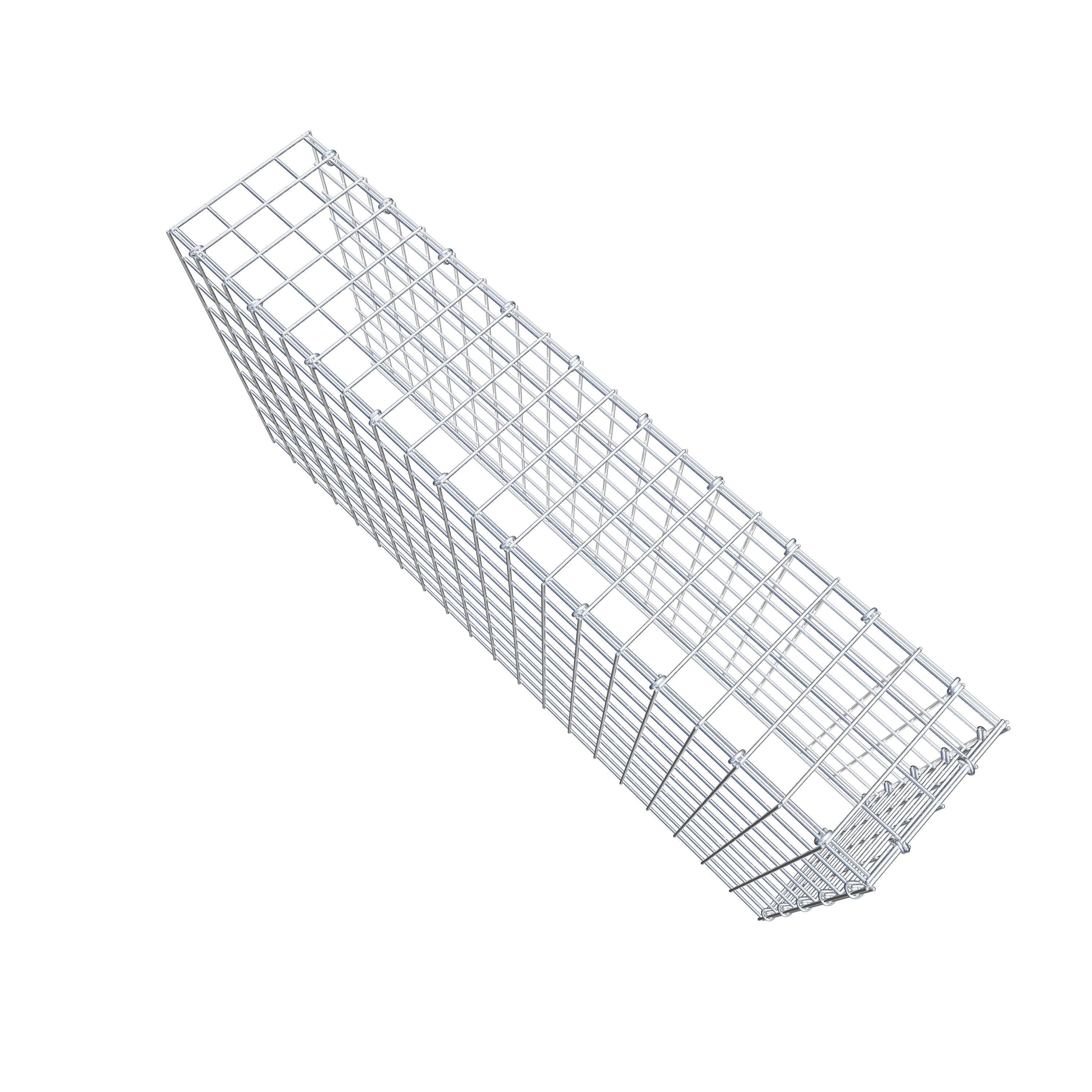 Gabion monté type 4 100 cm x 50 cm x 20 cm (L x H x P), maillage 5 cm x 5 cm, anneau en C