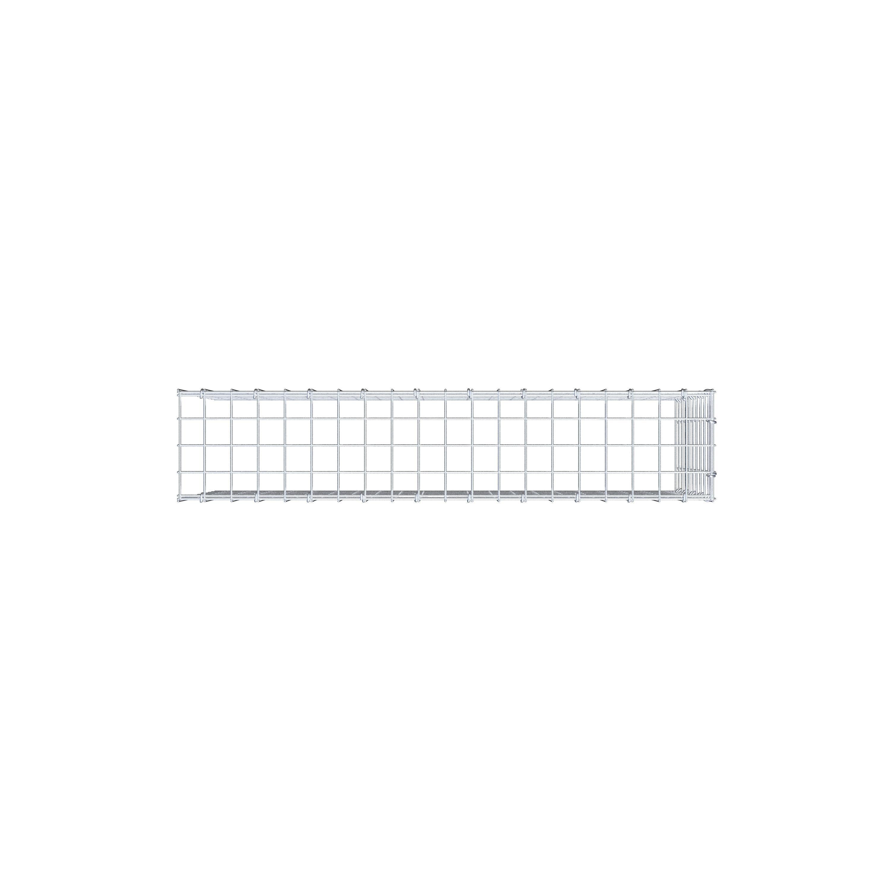 Gabion monté type 4 100 cm x 50 cm x 20 cm (L x H x P), maillage 5 cm x 5 cm, anneau en C