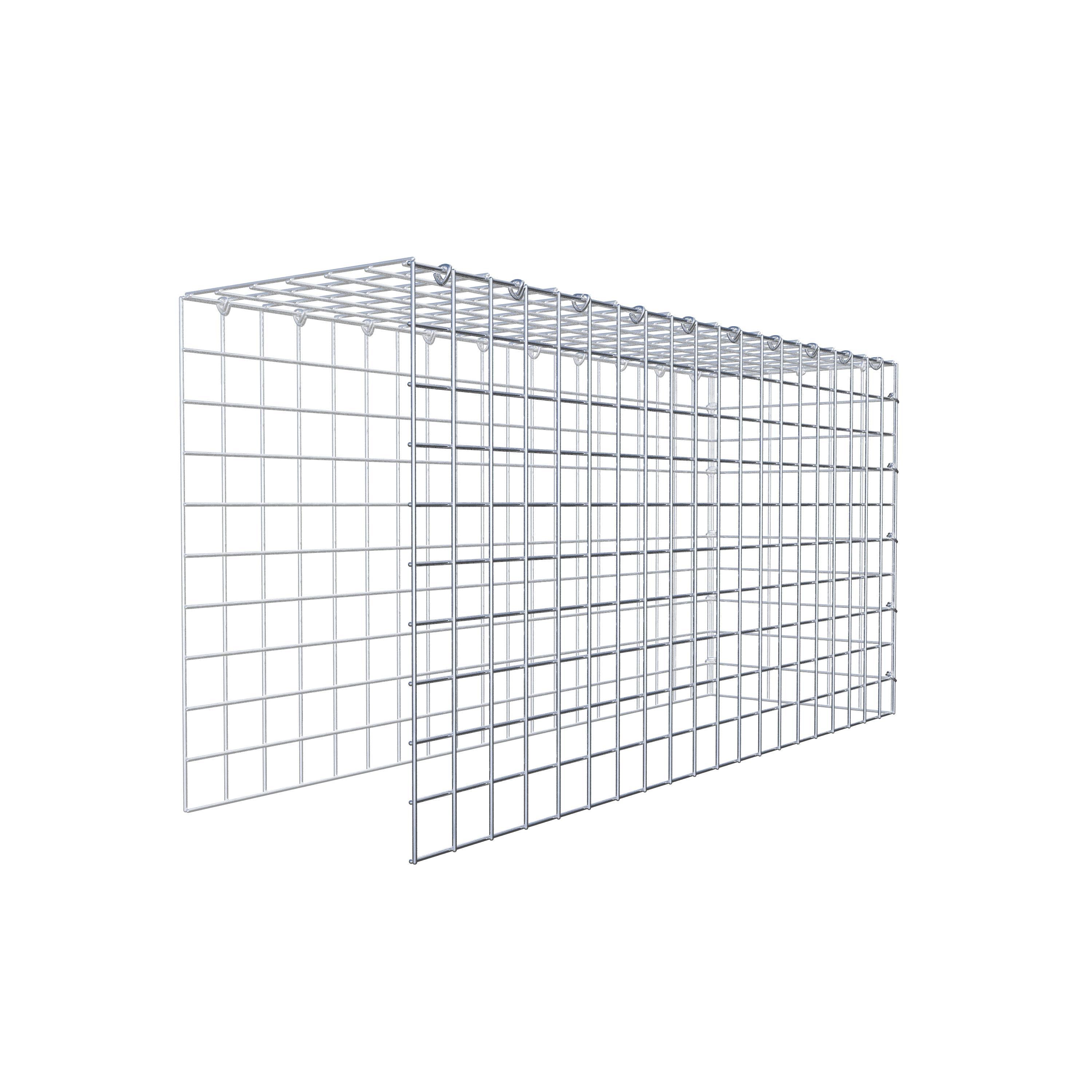 Gabion monté type 4 100 cm x 50 cm x 30 cm (L x H x P), maillage 5 cm x 5 cm, anneau en C