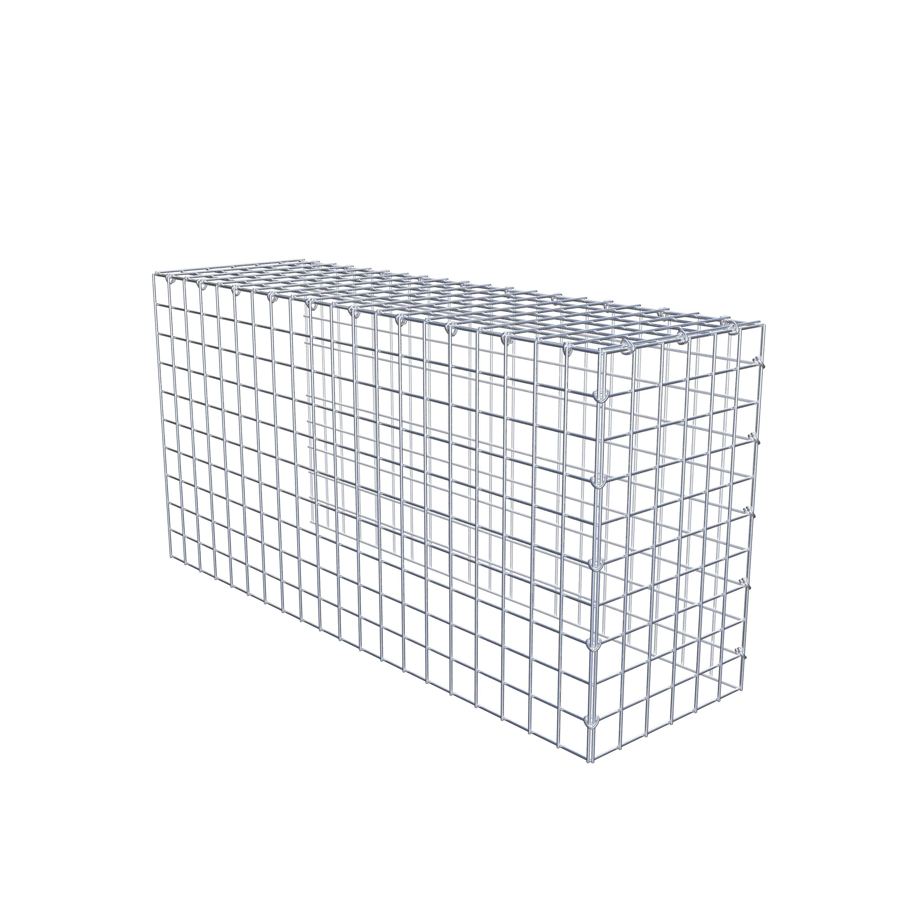 Gabion monté type 4 100 cm x 50 cm x 30 cm (L x H x P), maillage 5 cm x 5 cm, anneau en C