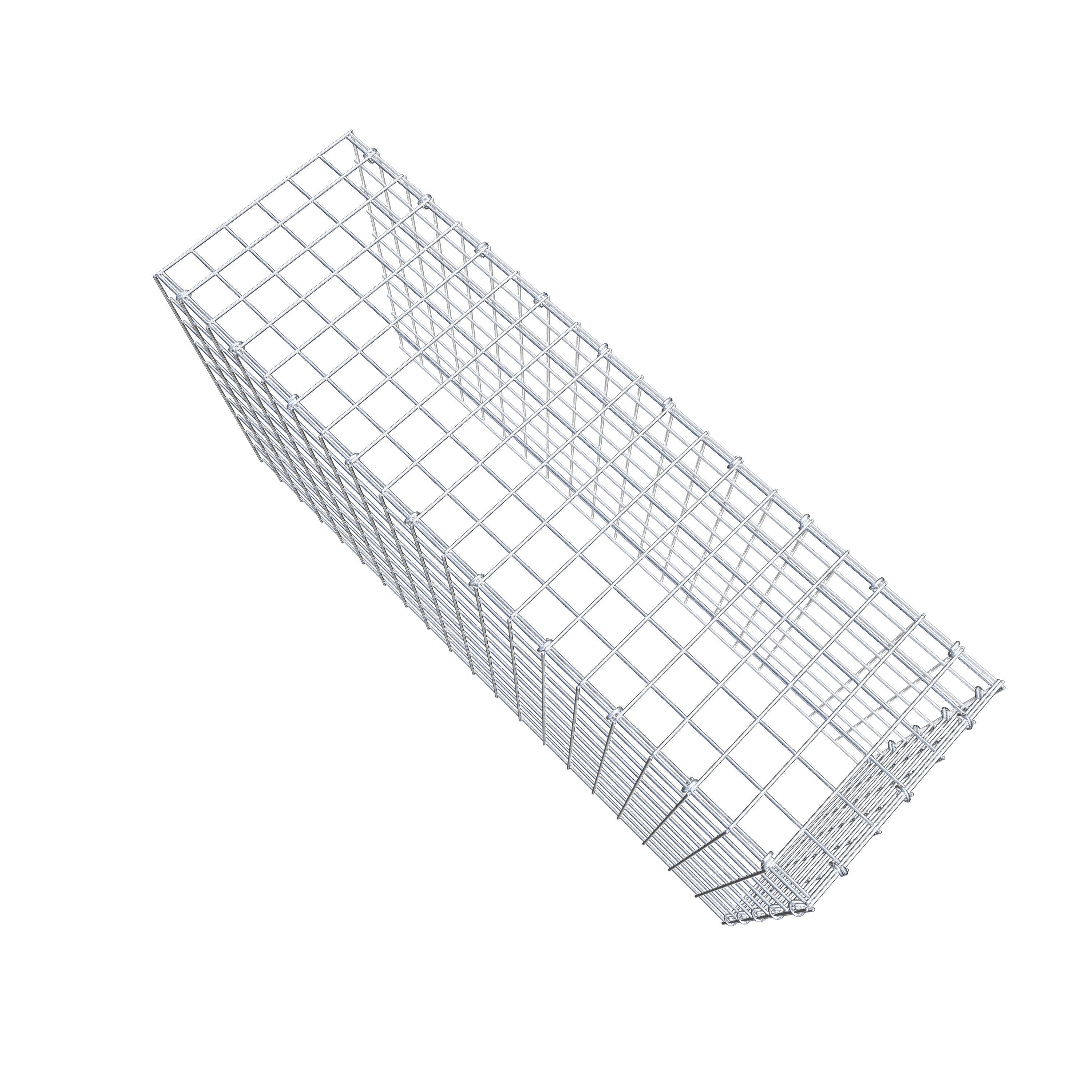 Gabion monté type 4 100 cm x 50 cm x 30 cm (L x H x P), maillage 5 cm x 5 cm, anneau en C