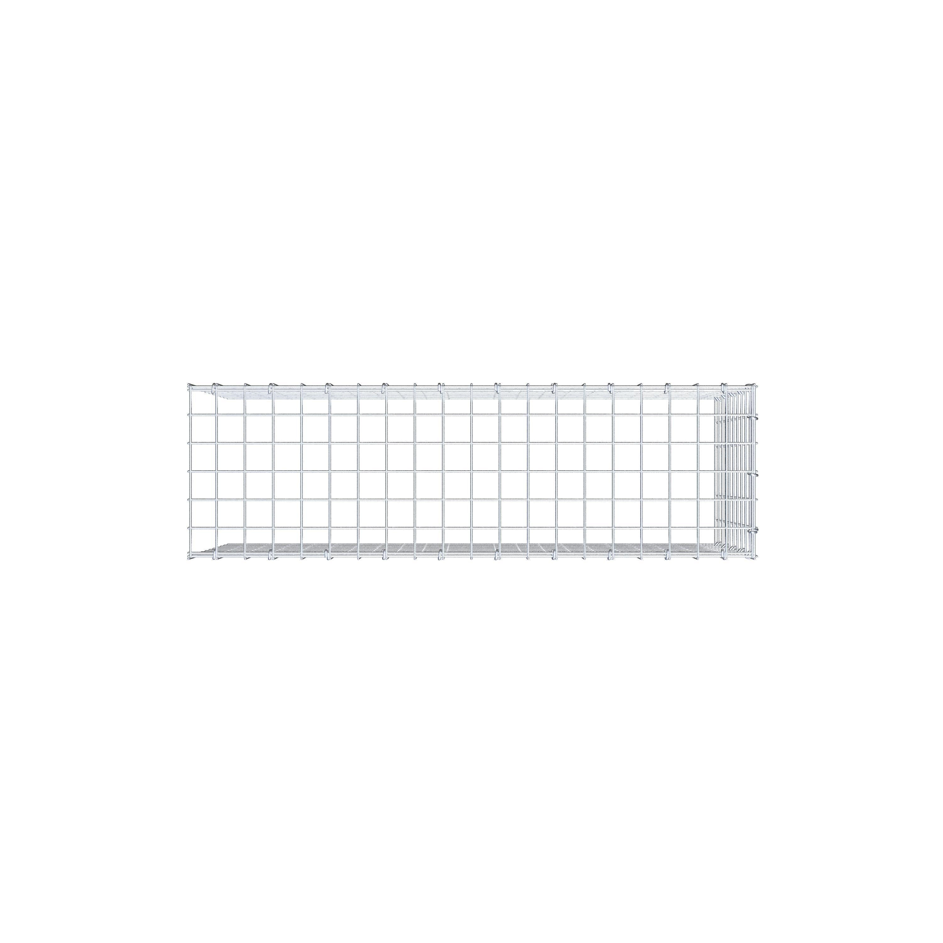 Gabion monté type 4 100 cm x 50 cm x 30 cm (L x H x P), maillage 5 cm x 5 cm, anneau en C