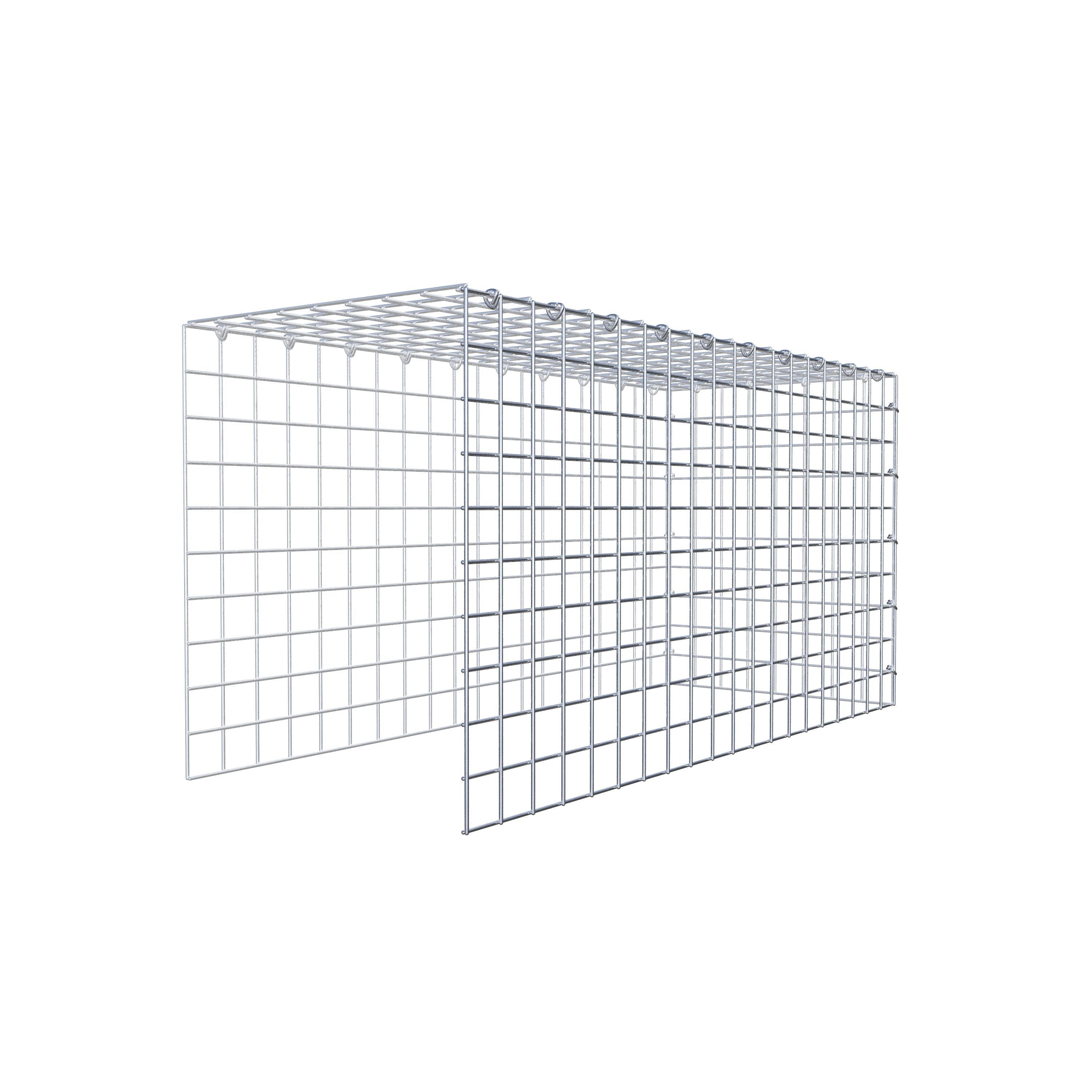 Gabion monté type 4 100 cm x 50 cm x 40 cm (L x H x P), maillage 5 cm x 5 cm, anneau en C