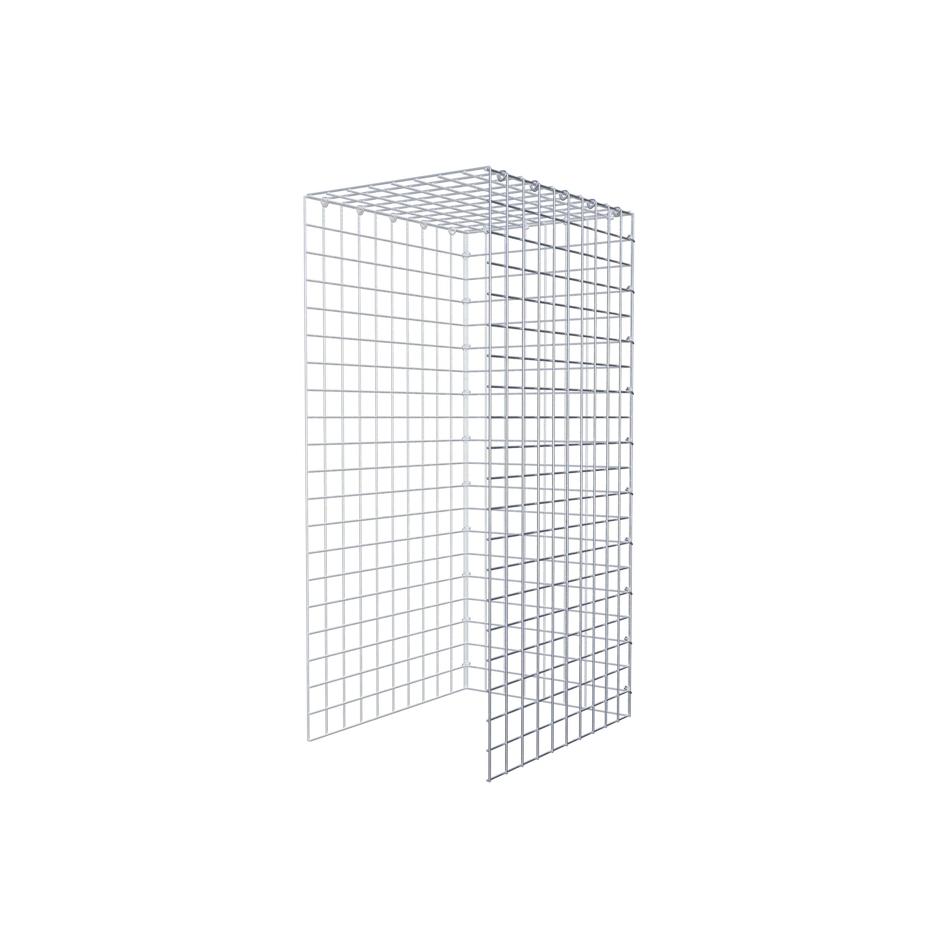 Gabion monté type 4 100 cm x 50 cm x 40 cm (L x H x P), maillage 5 cm x 5 cm, anneau en C